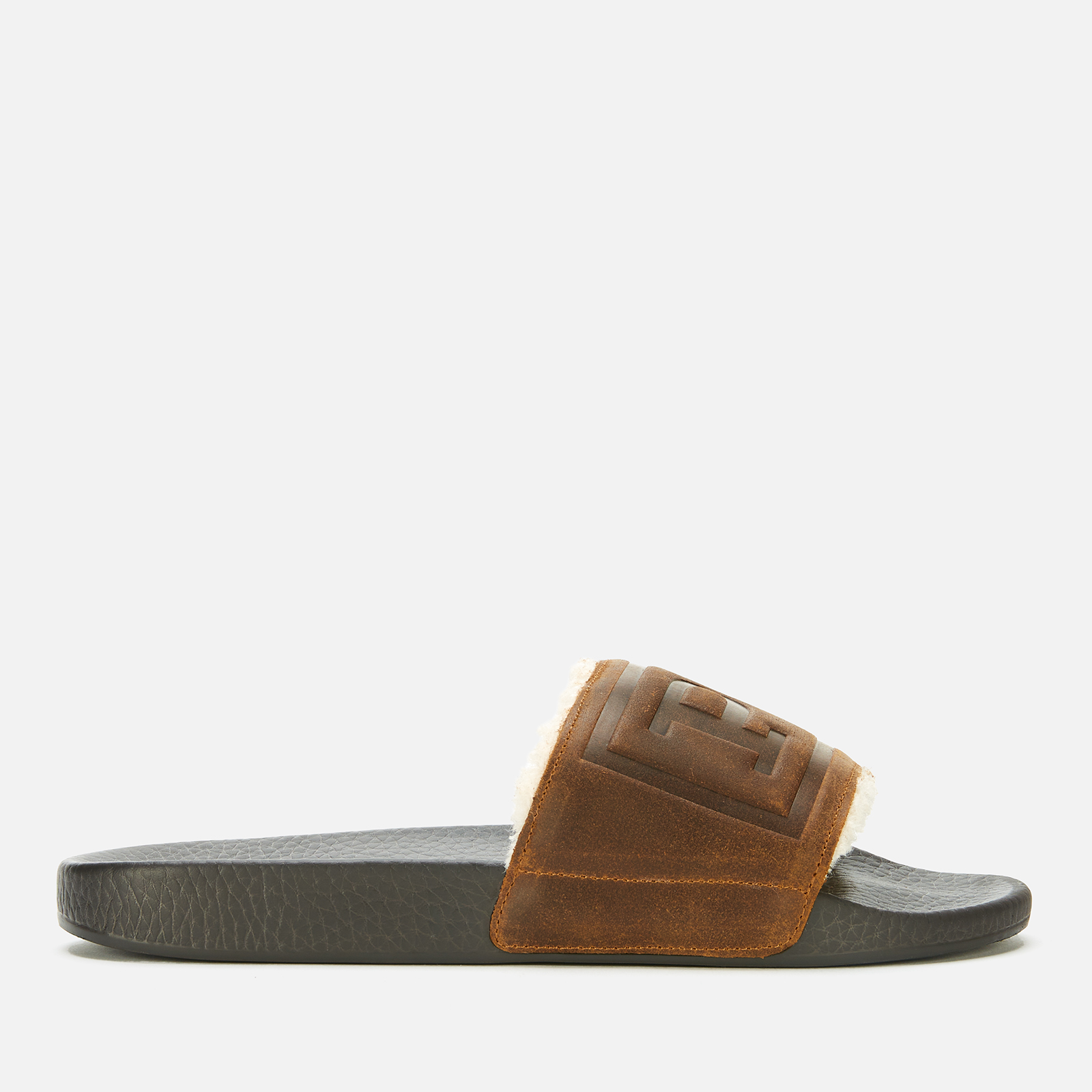 Polo Ralph Lauren Men's Slide Leather/Shearling Sandals