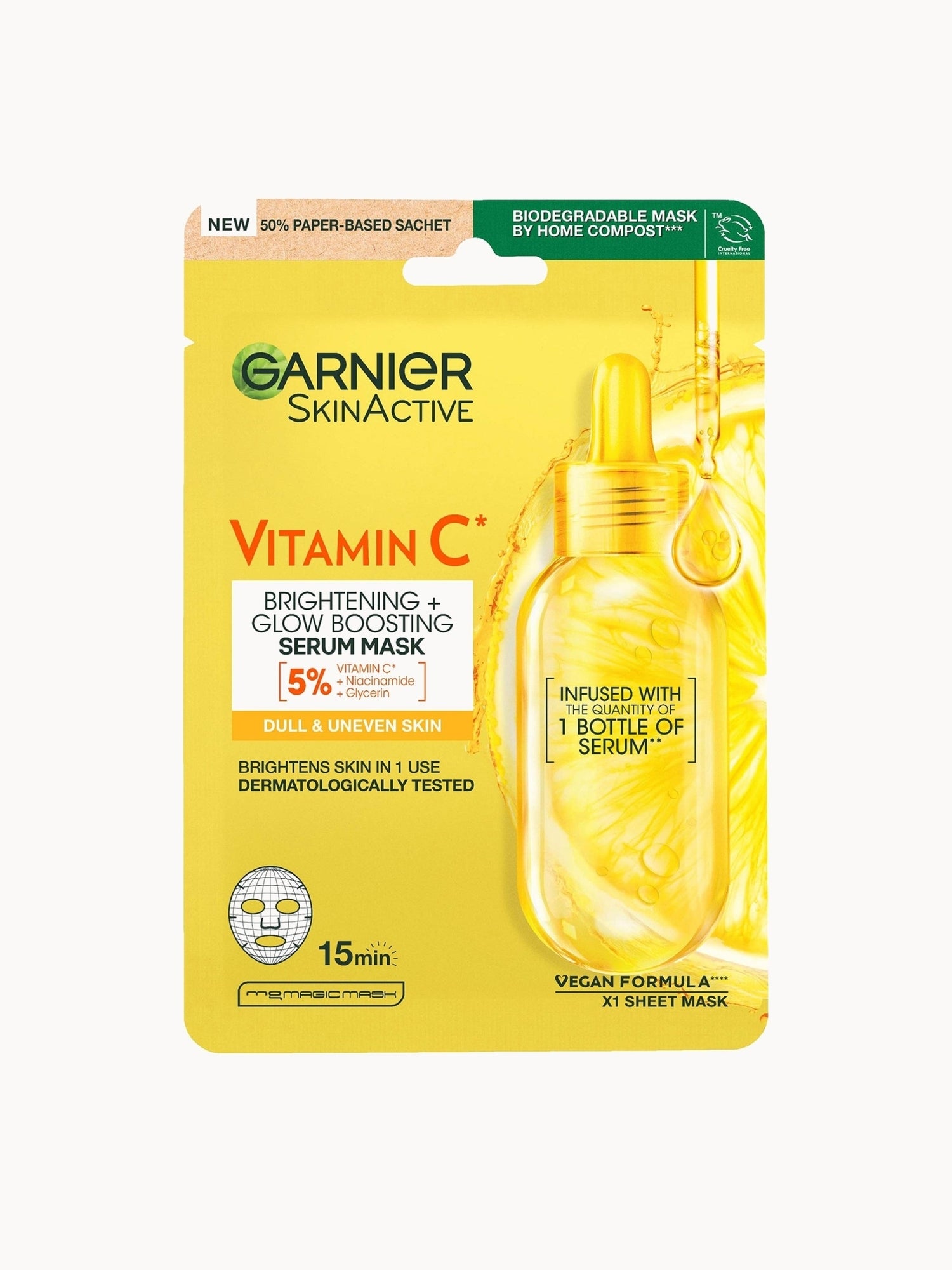 Garnier SkinActive Moisture Bomb Vitamin C Sheet Mask 28g