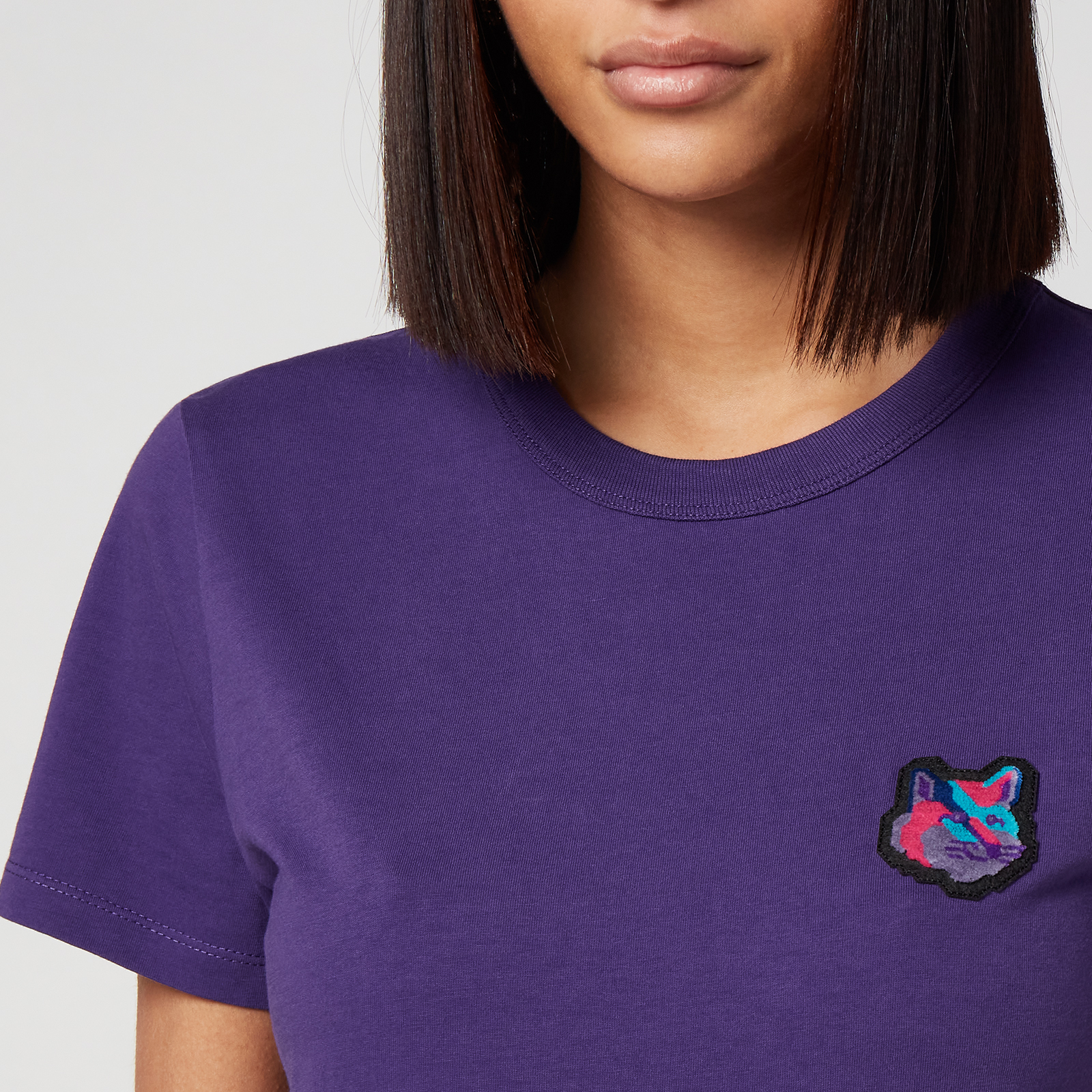 Maison Kitsuné Women's Pixel Fox Head Patch Classic T-Shirt