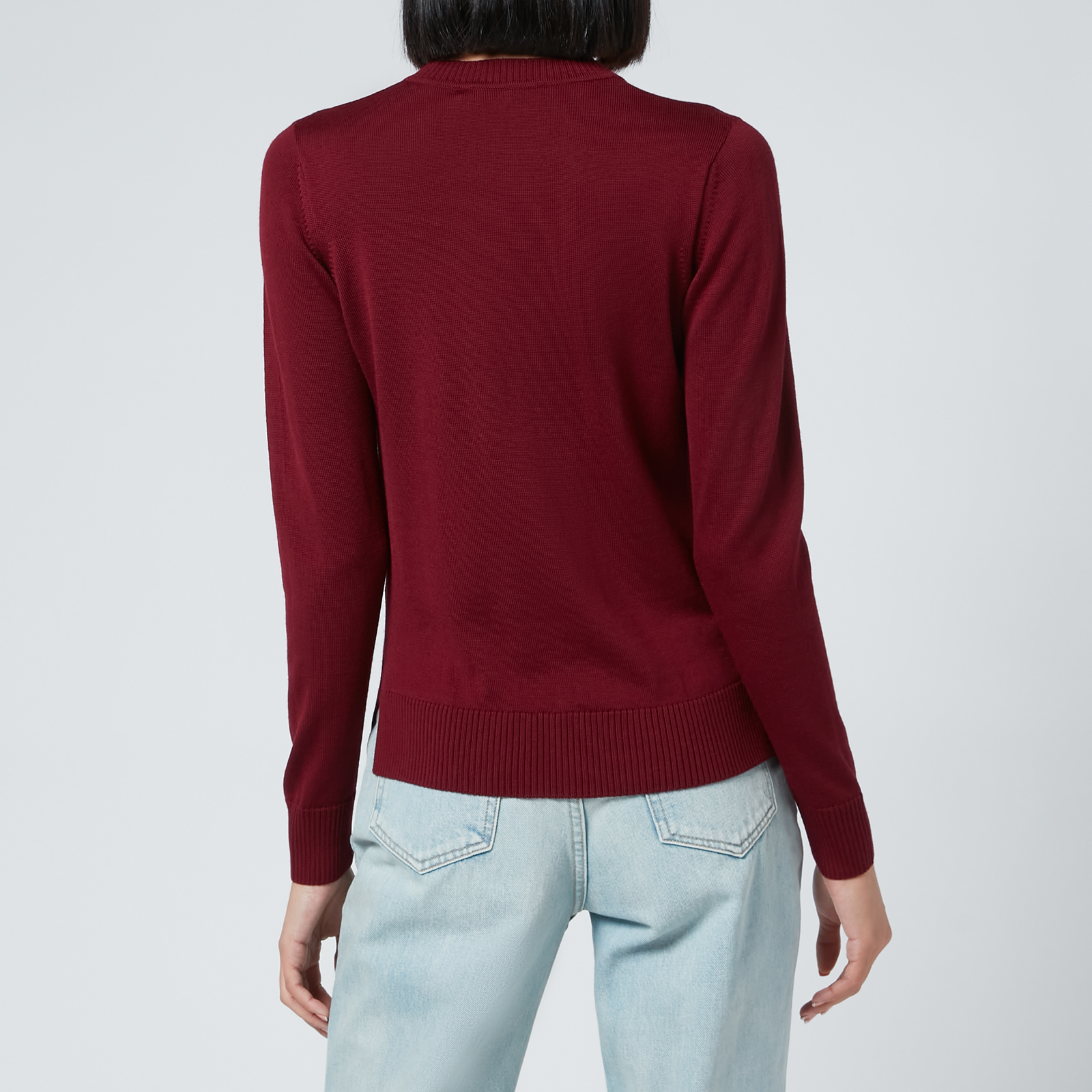 Maison Kitsuné Women's Fox Head Patch Adjusted R-Neck