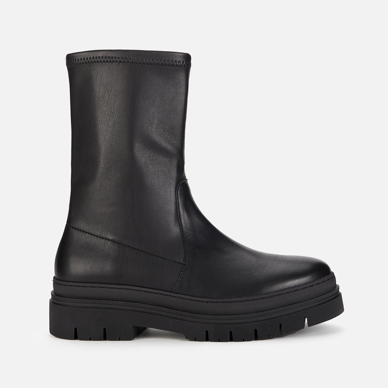 Whistles Women's Knole Sock Chunky Chelsea Boots Black Allsole