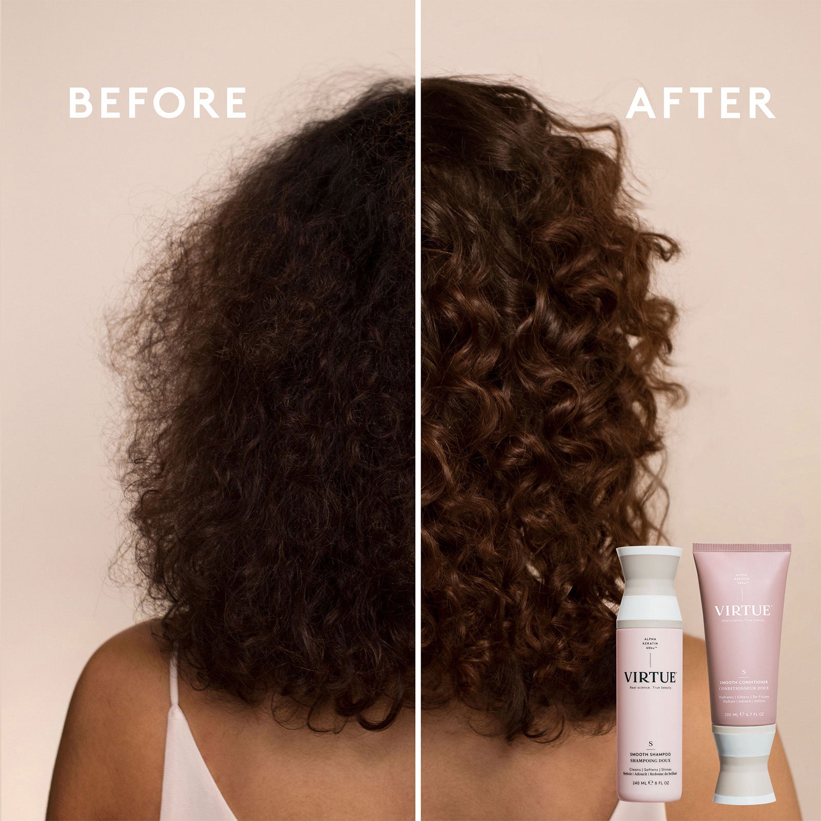 Virtue Smooth Shampoo – 8 Oz / 236 Ml, Mit Alpha Keratin Für Glattes, Glänzendes Haar (Unisex)