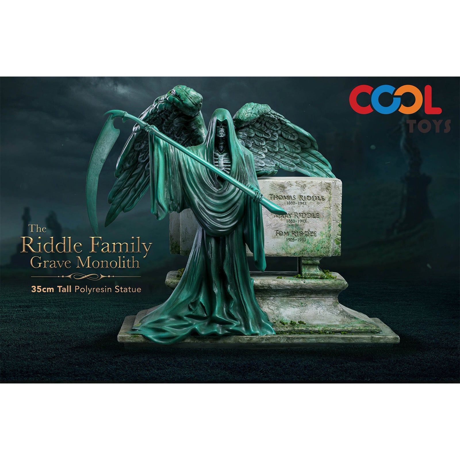 The Riddle Lithograph The Riddle Family Grave Monolith Polyresin Statue