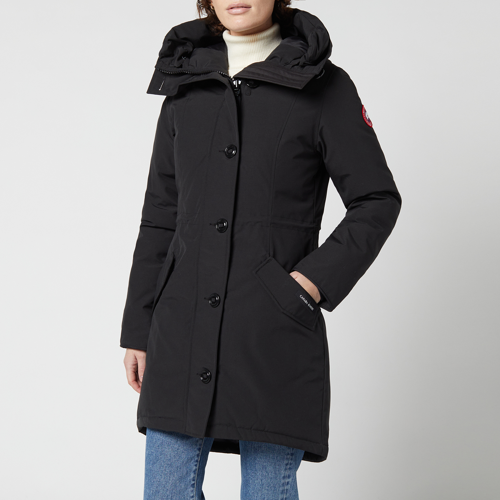 Canada Goose Women's Rossclair Parka - Notched Brim - Black | Coggles