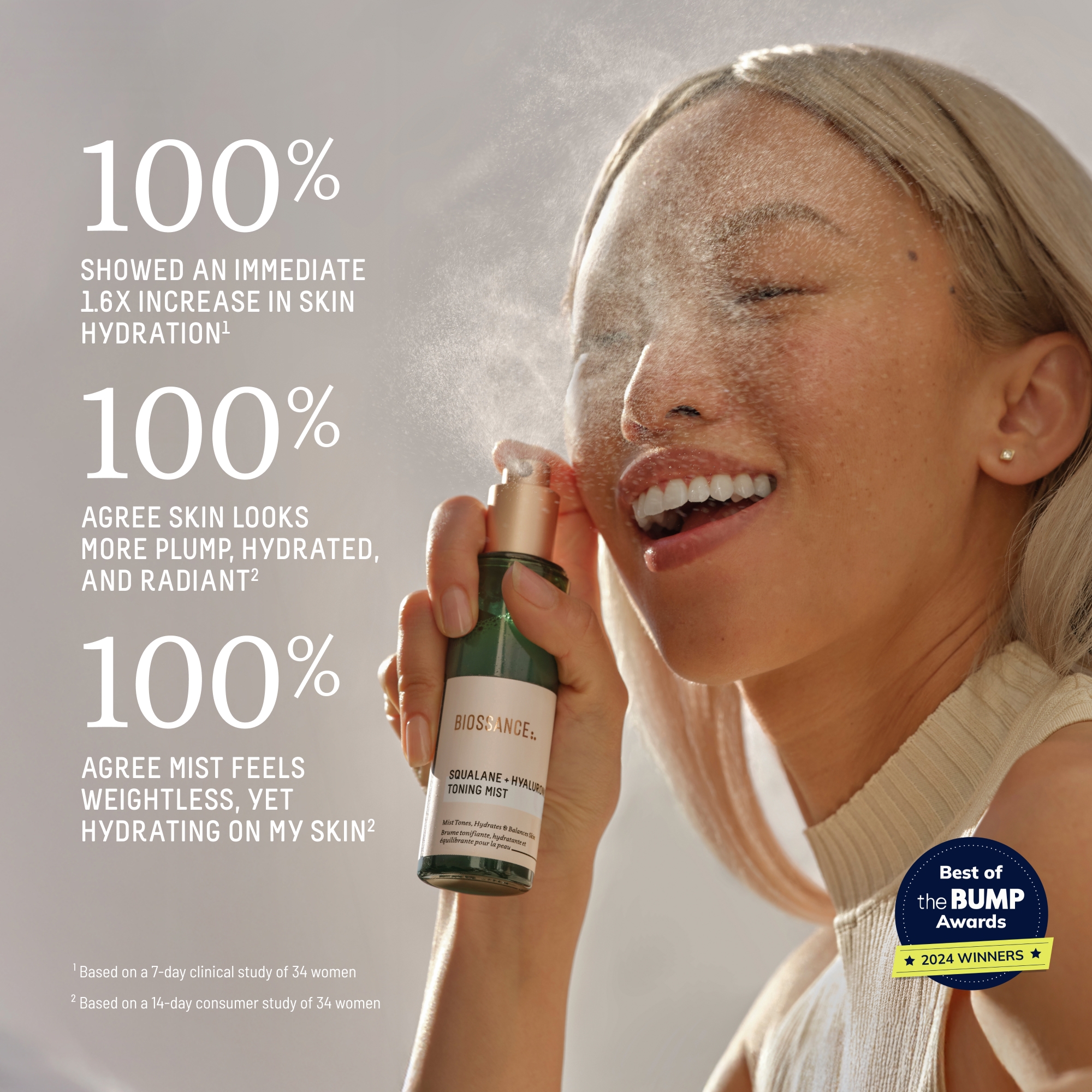 Squalane + Hyaluronic Toning Mist | Biossance