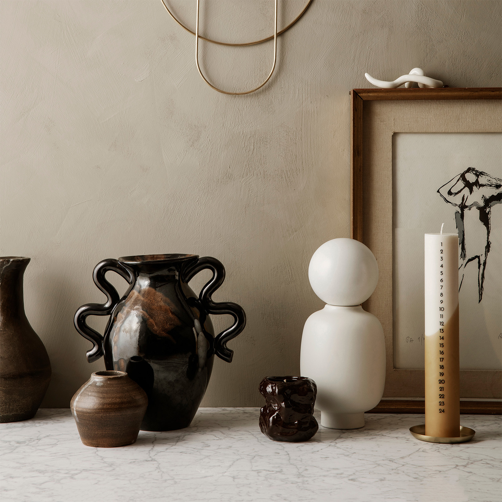 Ferm Living Verso Table Vase - Black | Coggles
