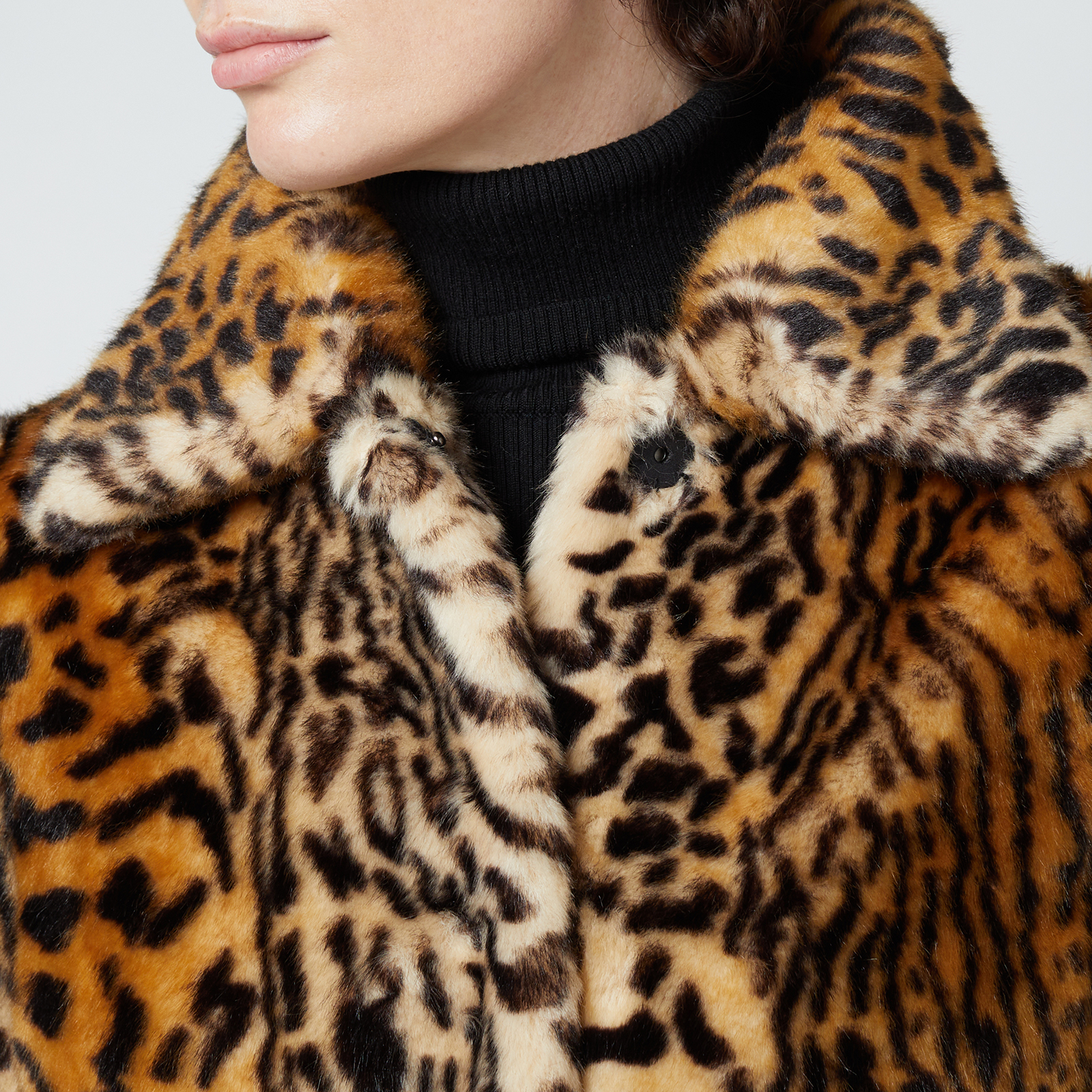 Stand Studio Women's Cass Faux Fur Leo Jacket - Leo - FR 34