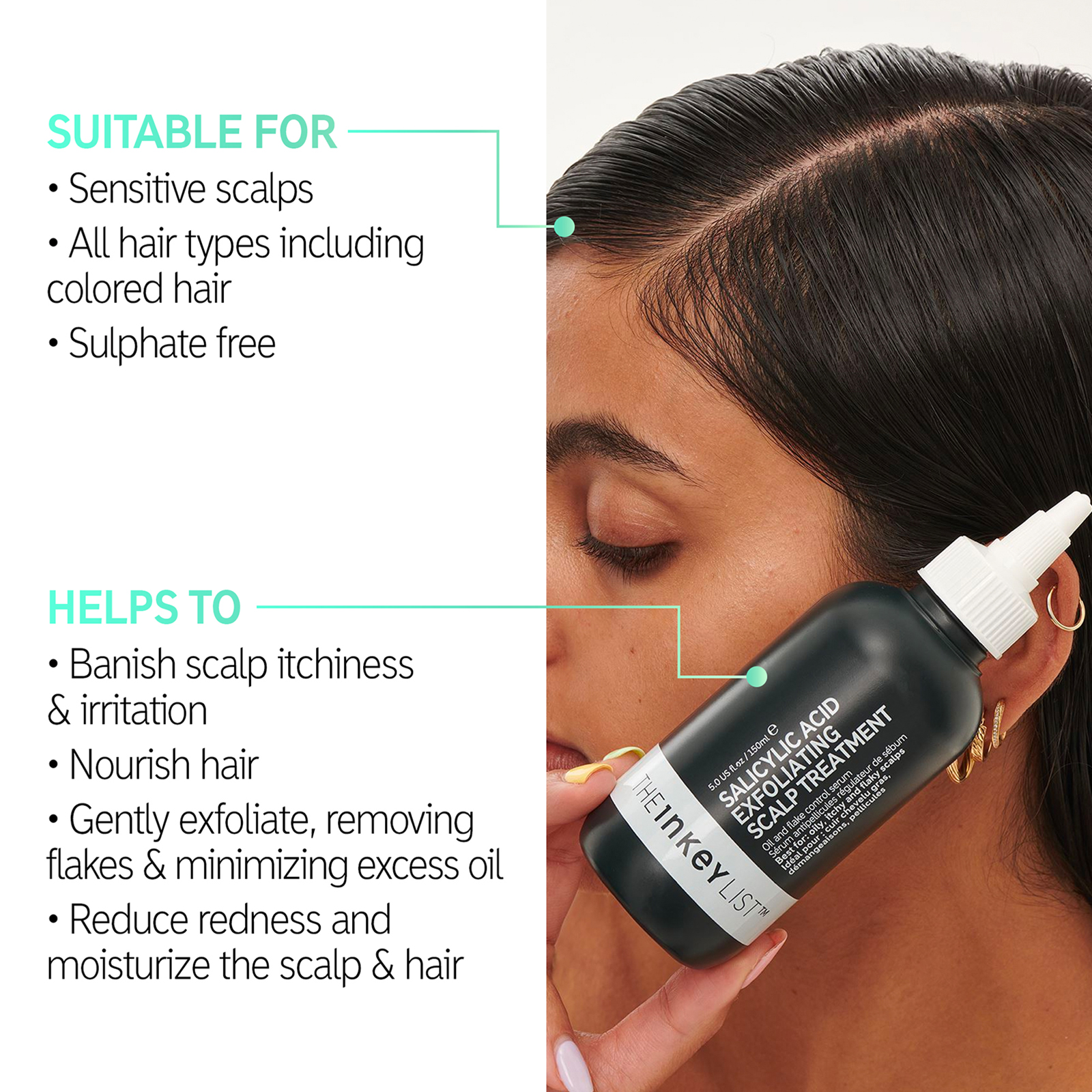 The INKEY List Salicylic Acid Exfoliating Scalp Treatment 150ml LOOKFANTASTIC
