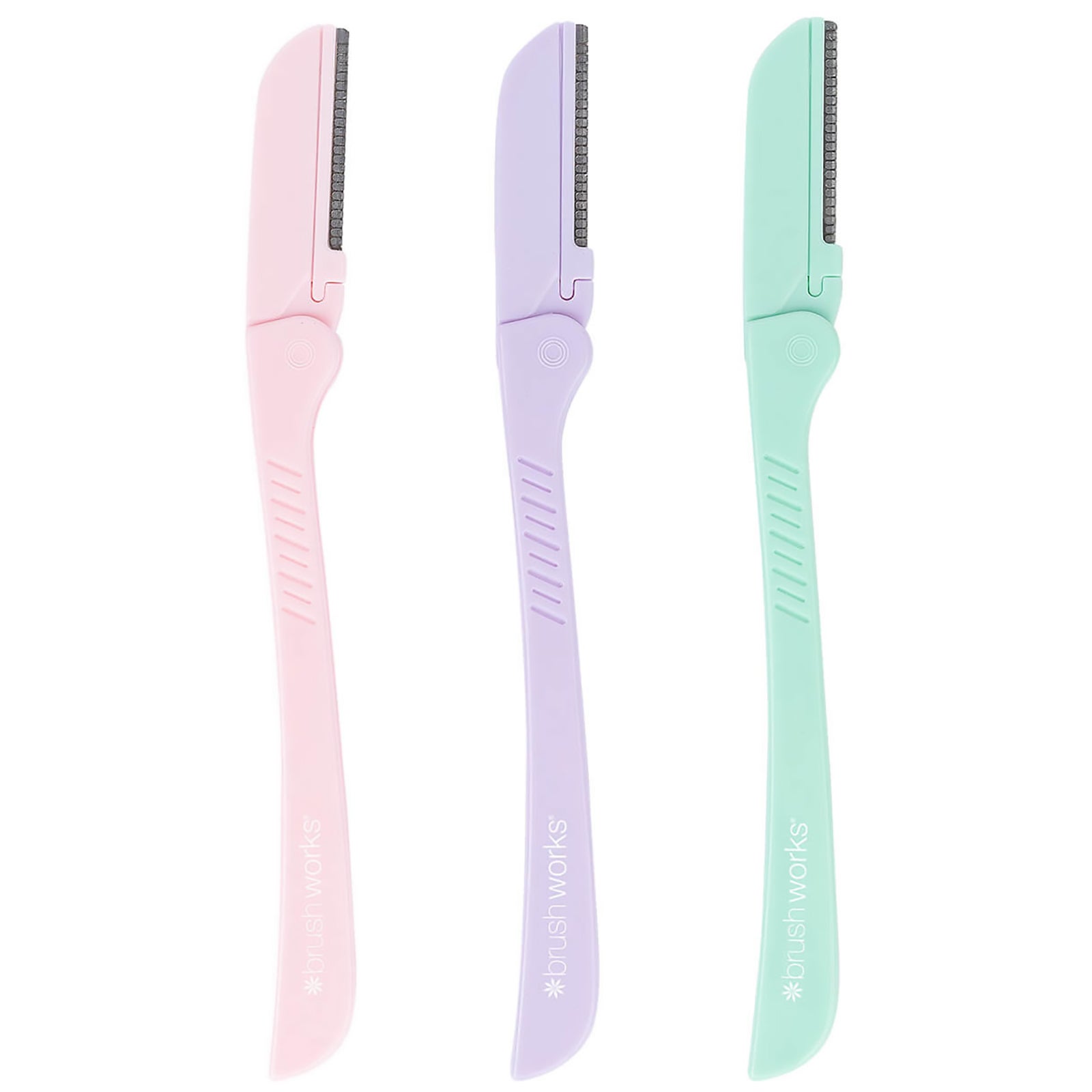 Needlework Razor brushworks Precision Eyebrow Razor - Pastel (Pack of 3) | LOOKFANTASTIC