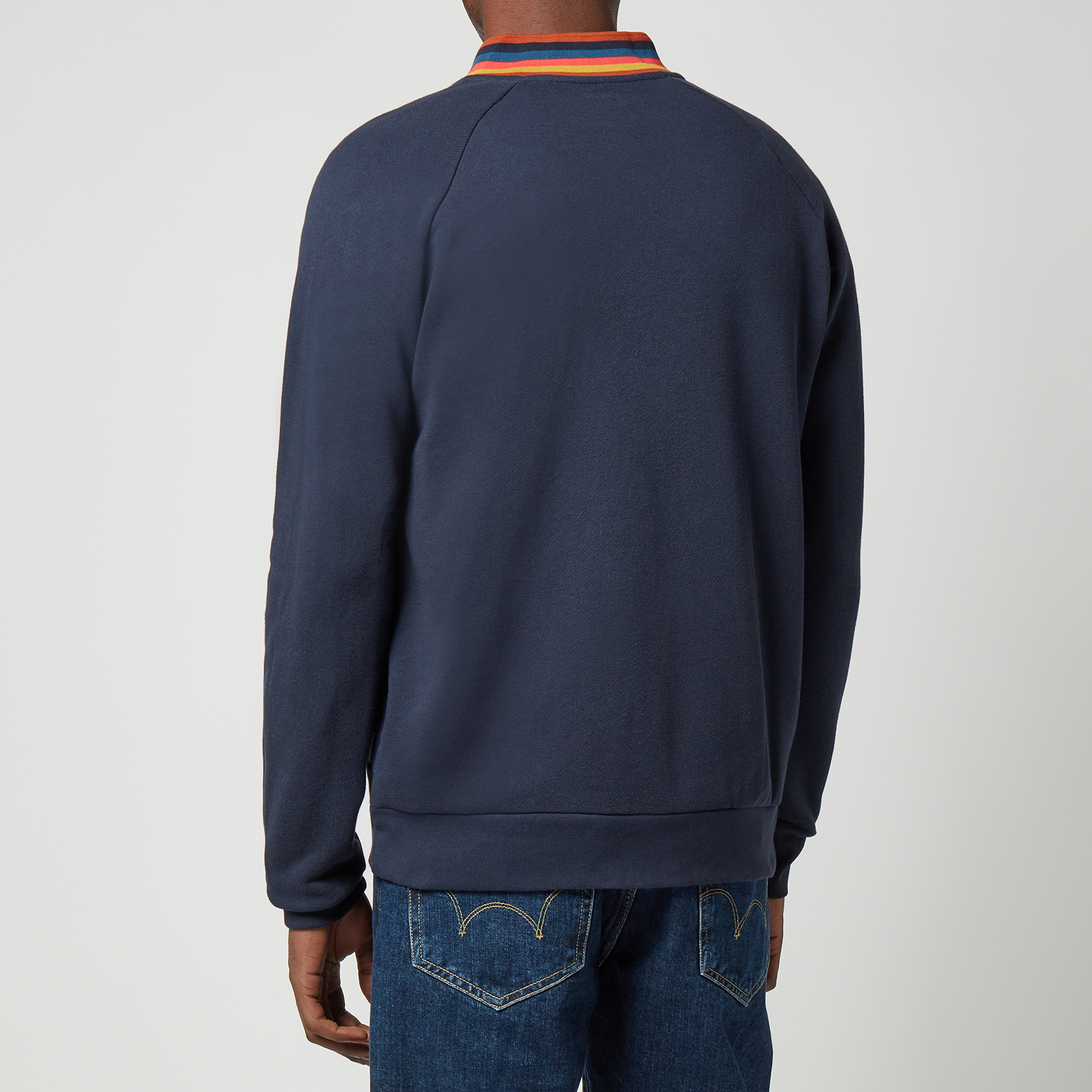 PS Paul Smith Men's Stripe Collar Zip Through Sweatshirt