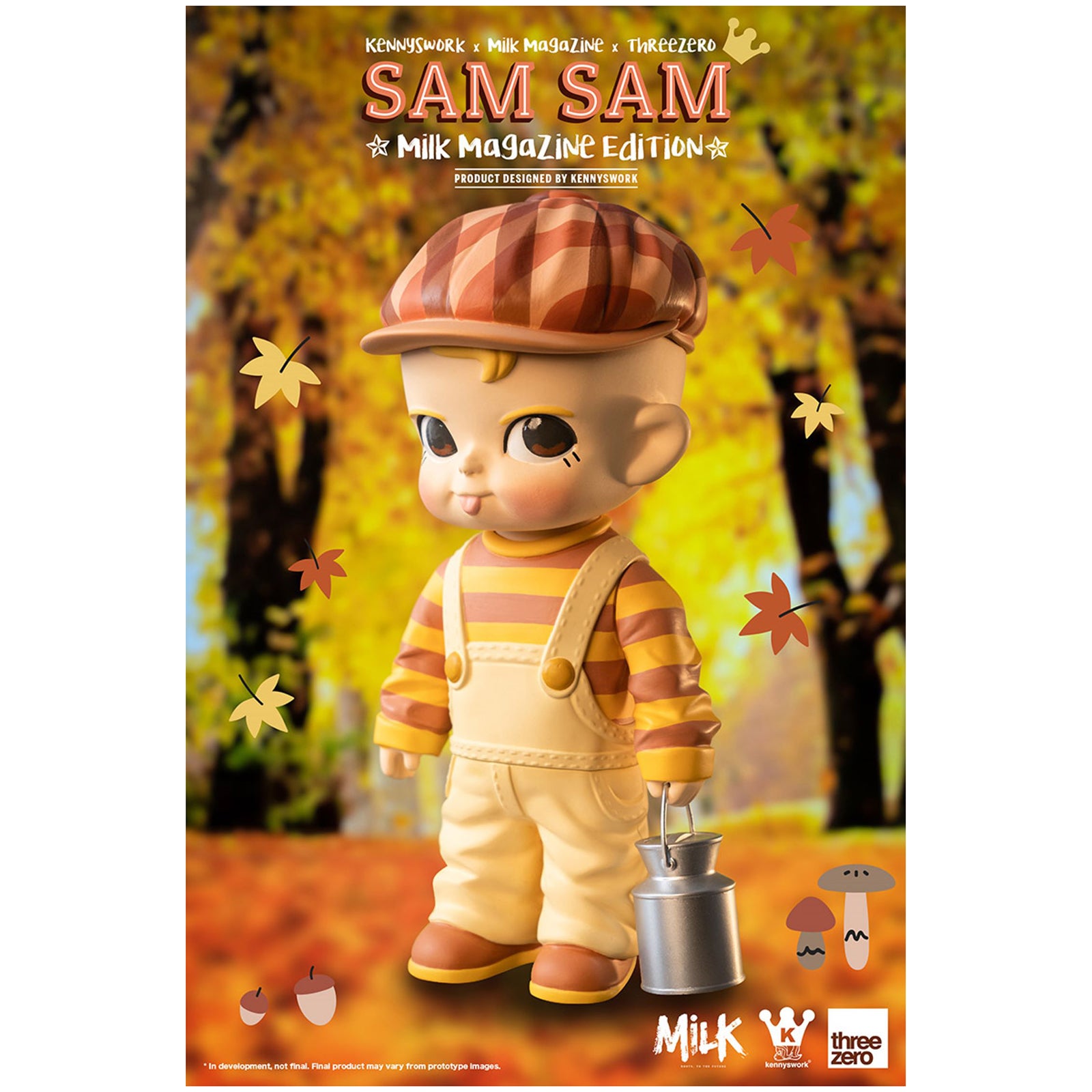 Kennyswork X ThreeZero Sam Sam Vinyl Figure (Milk Magazine Edition)