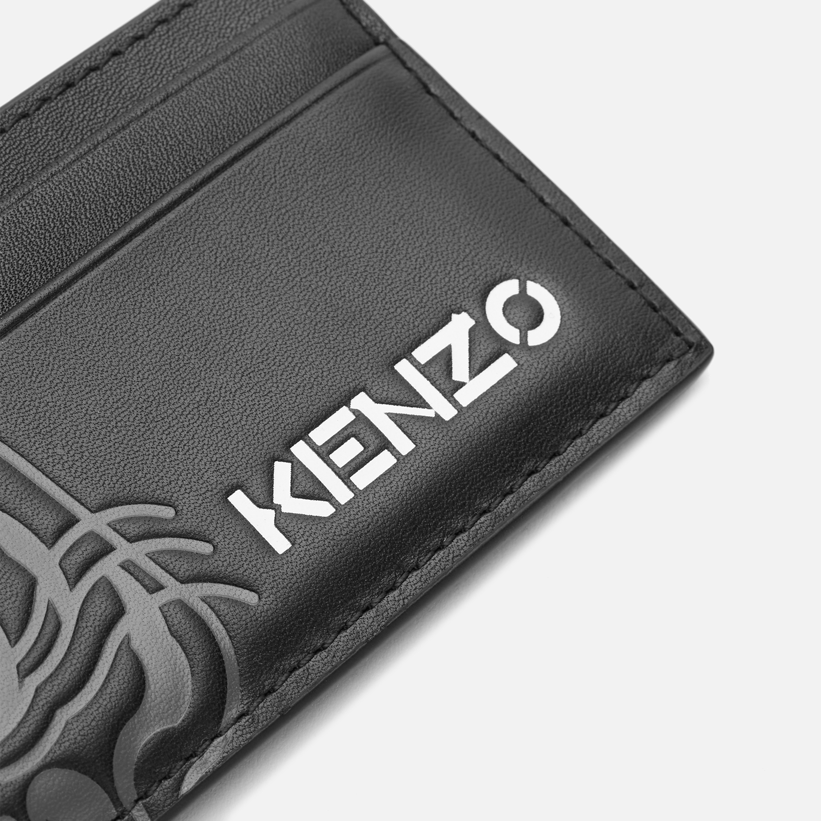 【送料&関税込】Kenzo Fabric Card Holder Kenzo Black Kenzo Paris Hana Leopard Card Holder Kenzo