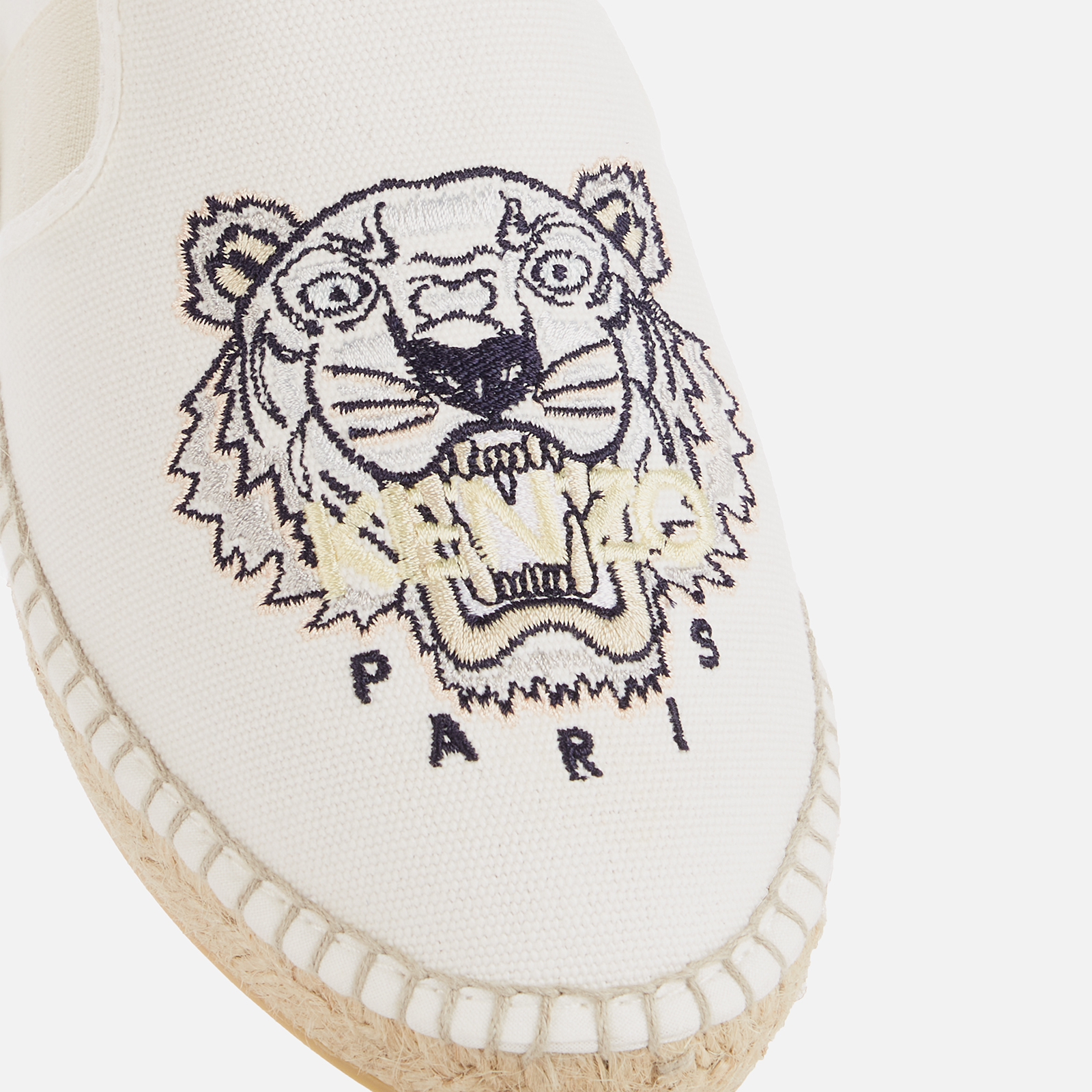 KENZO Women's Tiger Elastic Espadrilles - White - UK 3.5