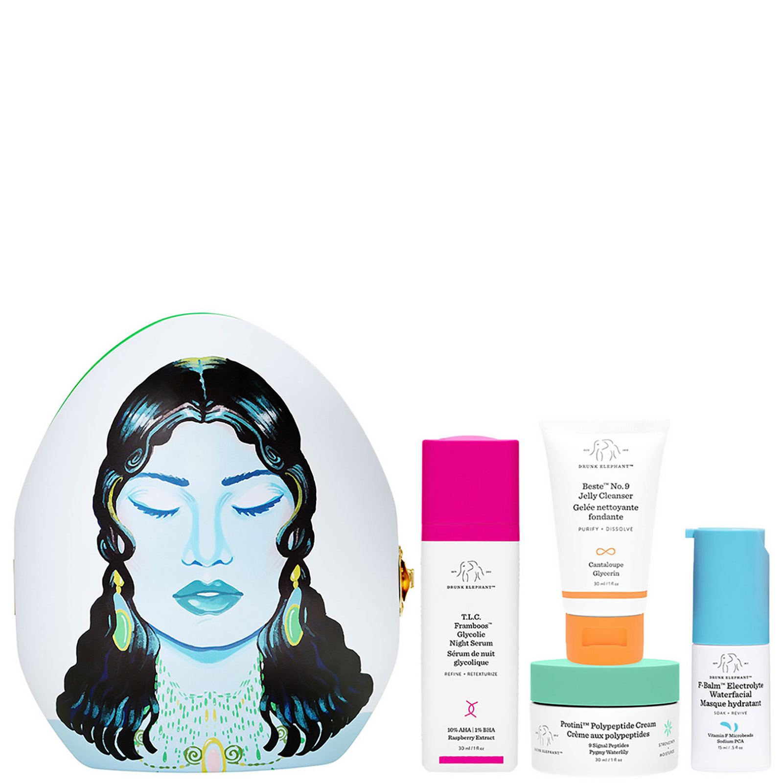 Drunk Elephant Saving Face Skin Kit The P.M Routine Cult Beauty