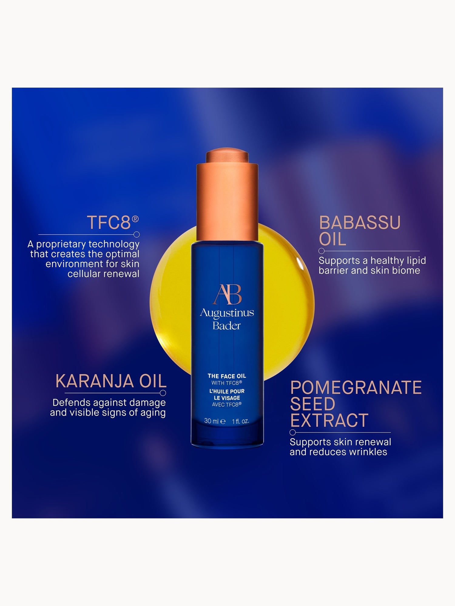 ブースター・導入液 Augustinus Bader THE FACE OIL 30ml Augustinus Bader The Face Oil 30ml | LOOKFANTASTIC
