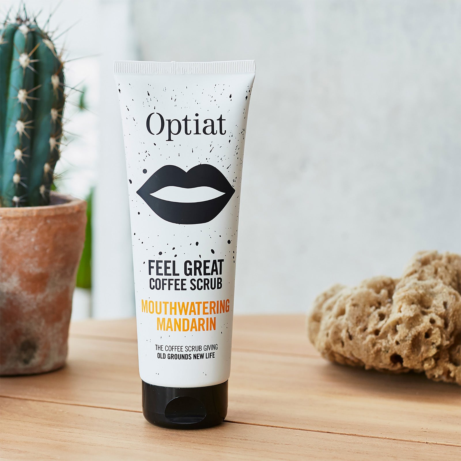 Optiat Feel Great Mouthwatering Mandarin Coffee Scrub 220g | Cult