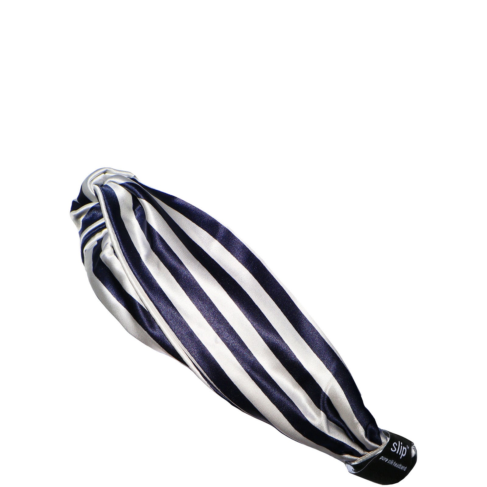 NWT Slip Pure Silk Headband Black and White‎ Striped New NIB pure-silk-knot-headband-  main image 3