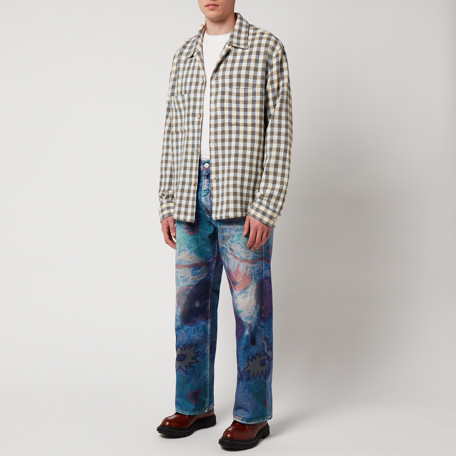 Our Legacy Men's Heusen Shirt - Light Blue/Olive Summer