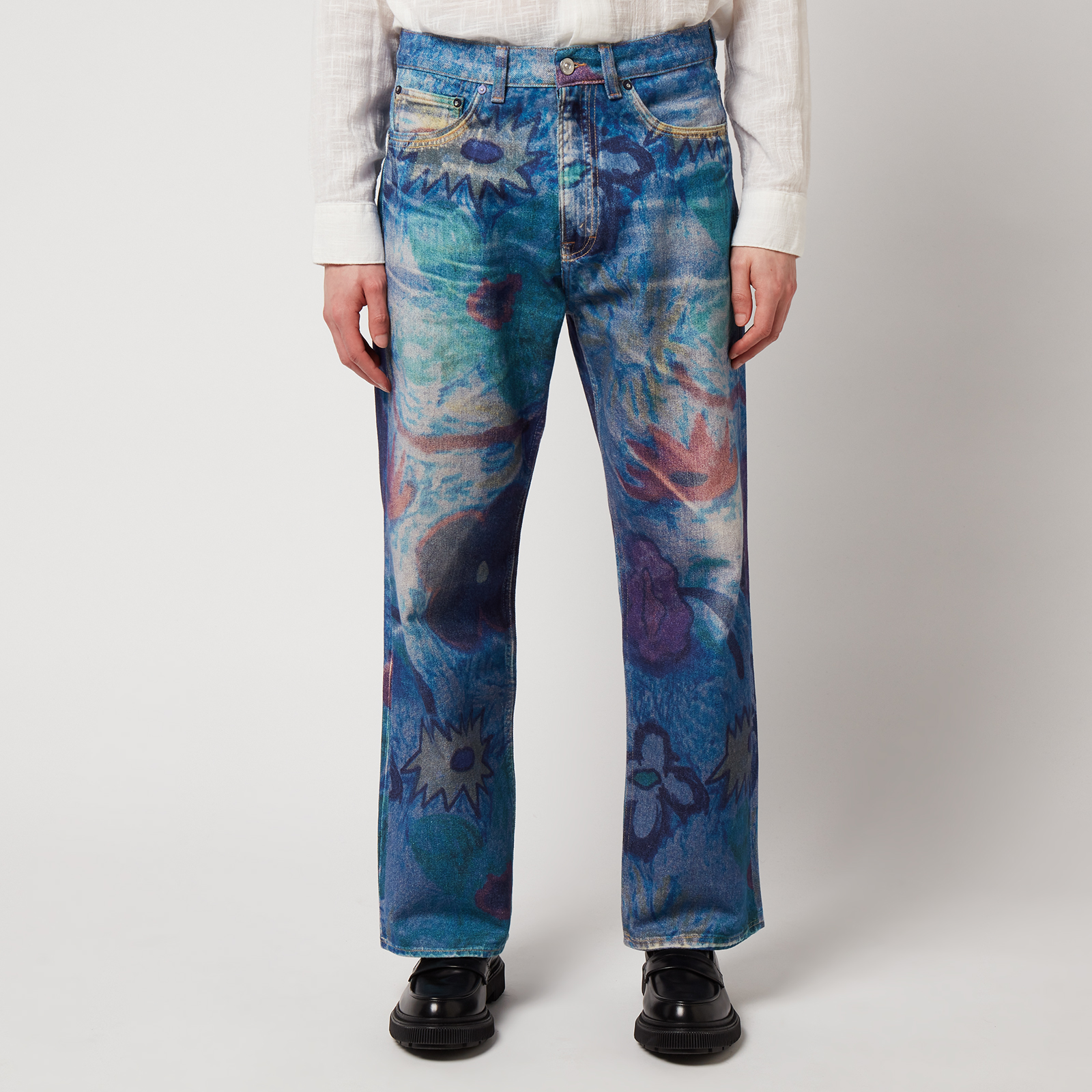 Our Legacy Men's Third Cut Jeans - Digital Chalk Flower Denim | Coggles