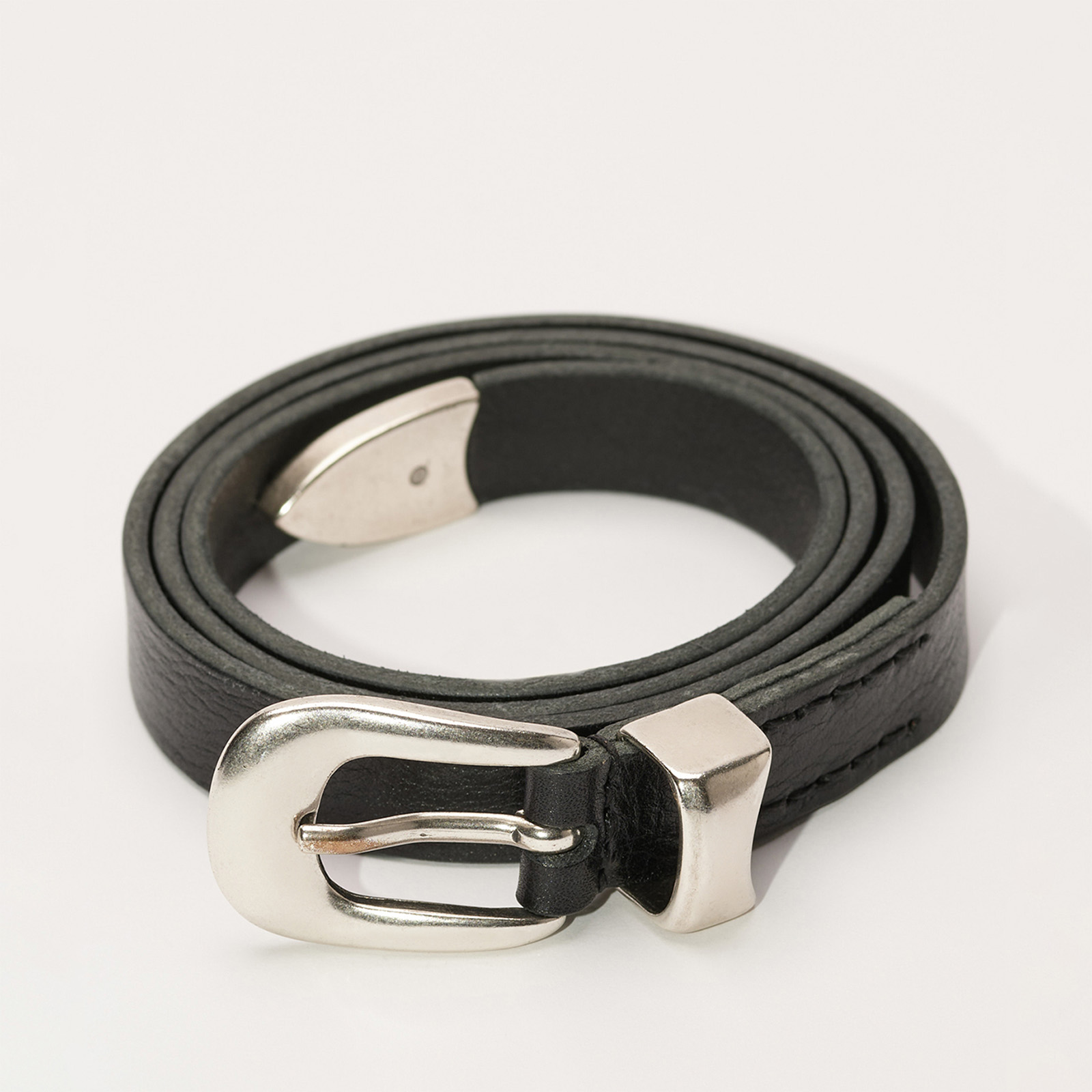 Our Legacy Men's 2cm Leather Belt - Black - 70cm | Coggles