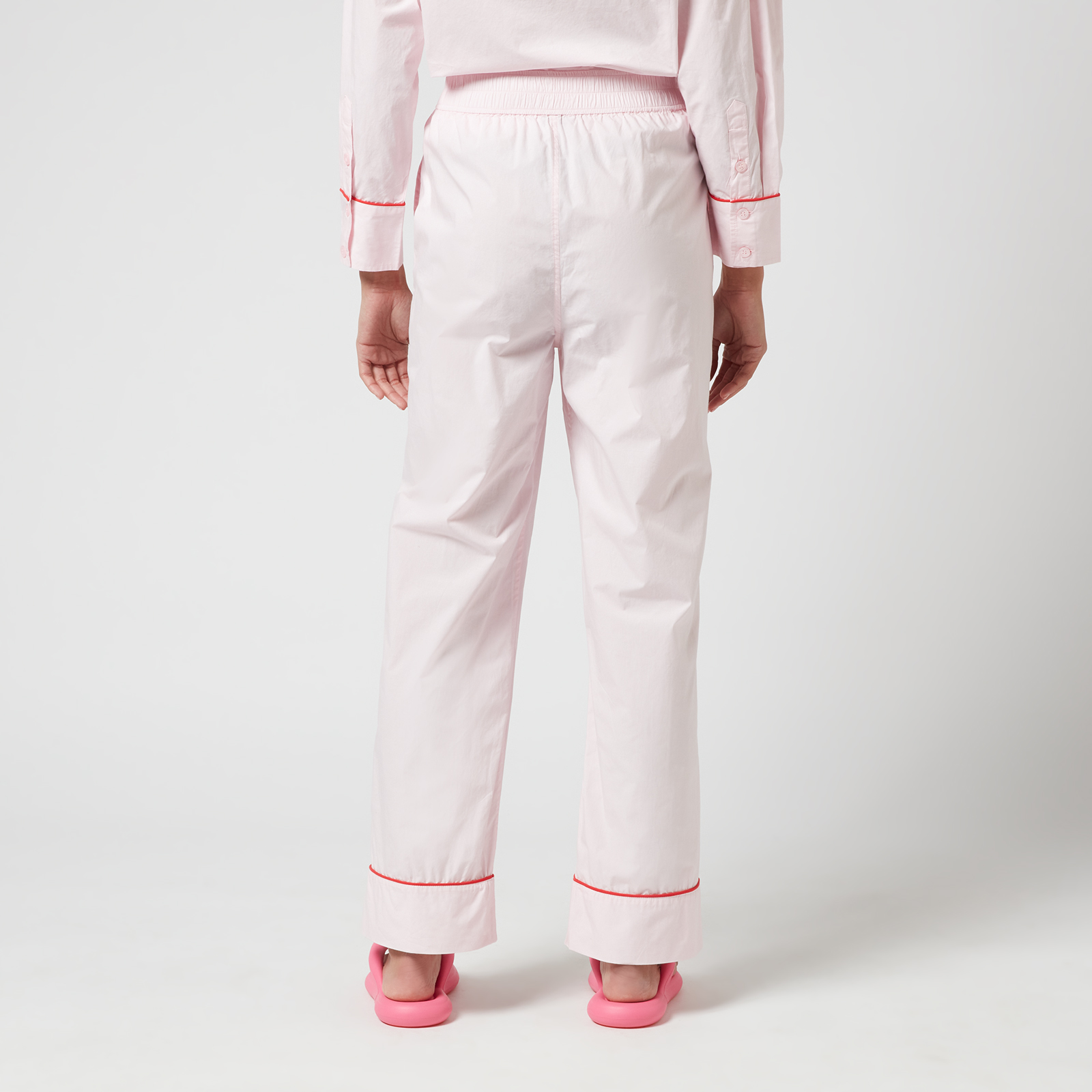 Ganni Women's Cotton Poplin Pyjama Trousers - Cherry Blossom