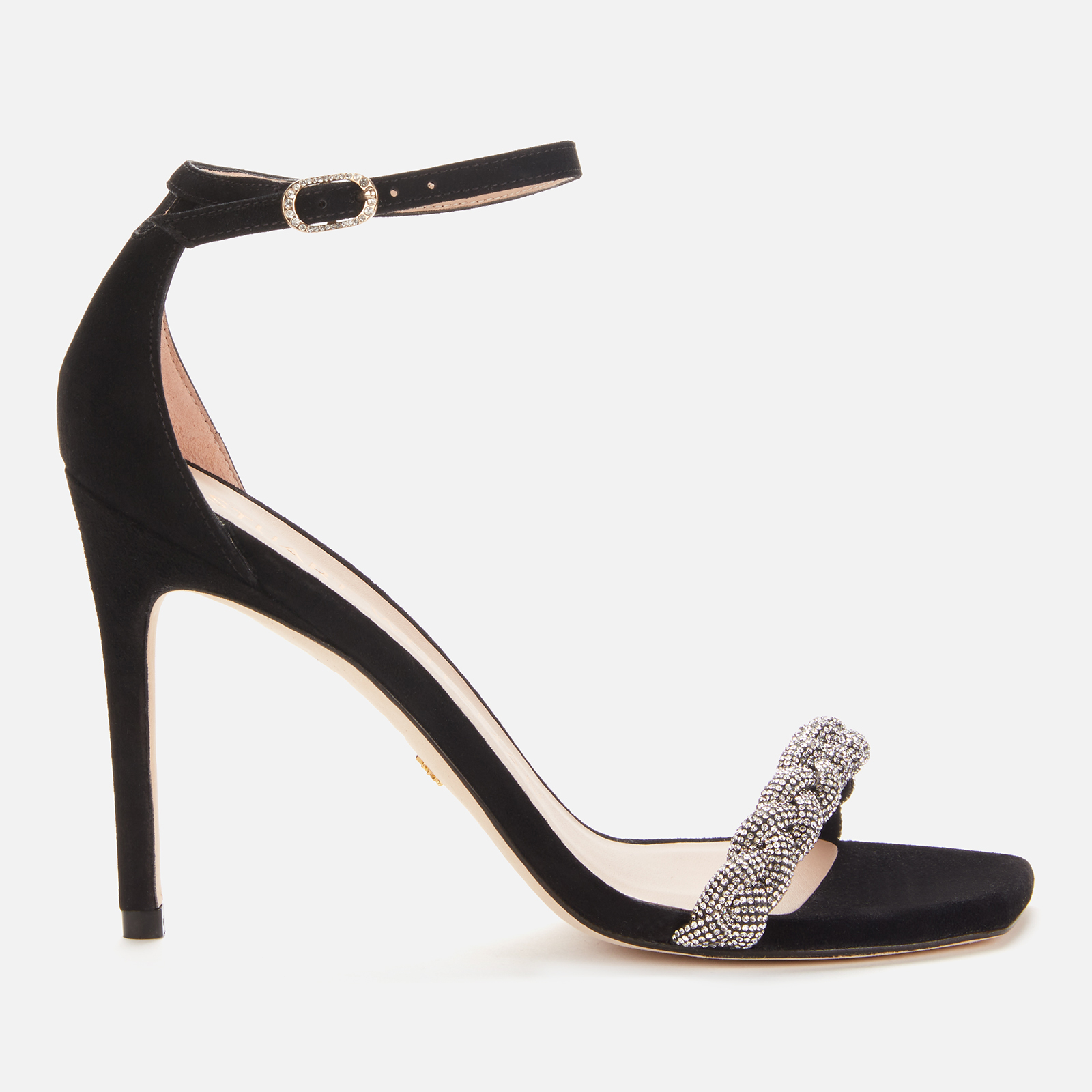 Stuart Weitzman Women's Nudistcurve Barely There Heeled Sandals - Black ...