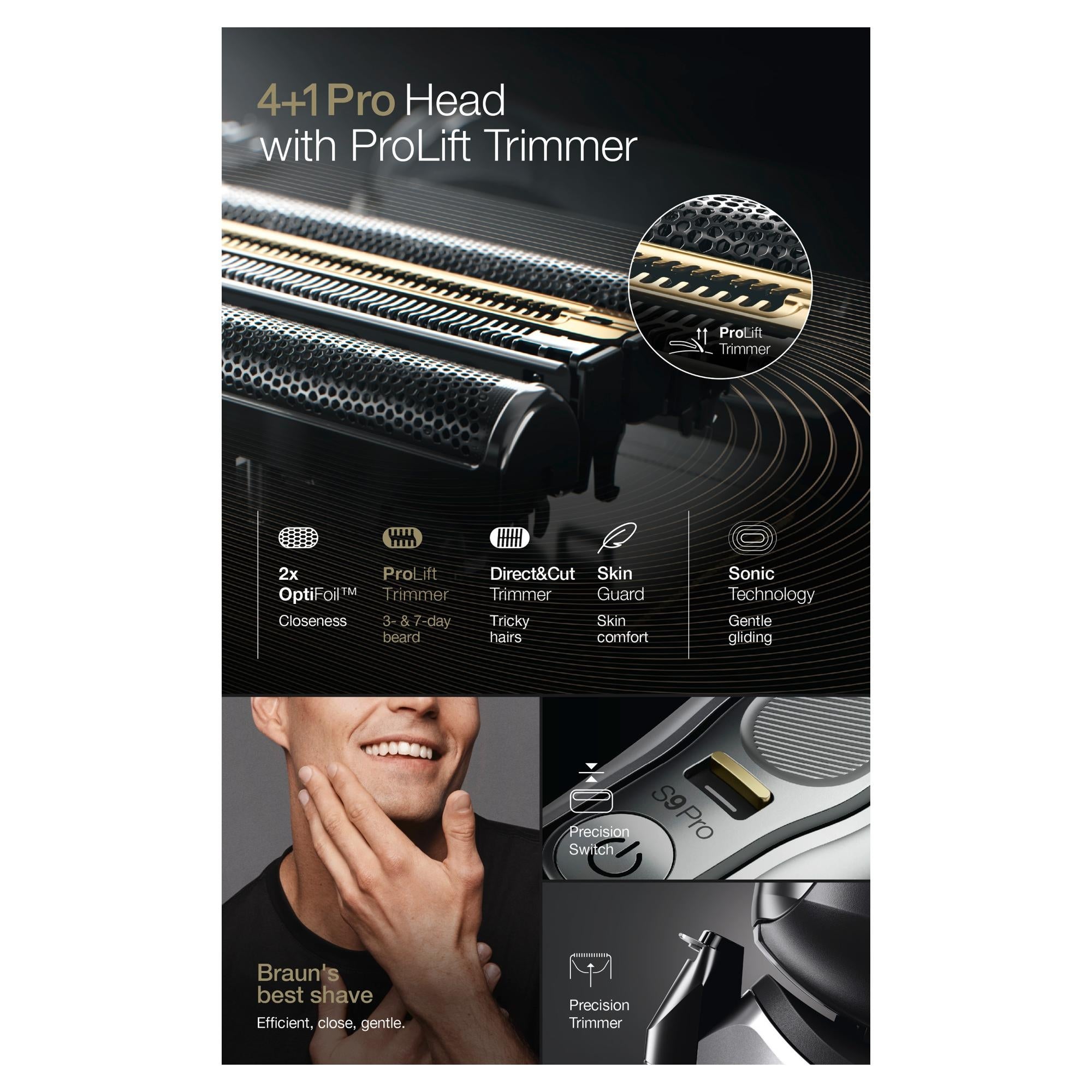 Braun Series 9 Pro 9466cc Elektrorasierer für Herren Wet & Dry