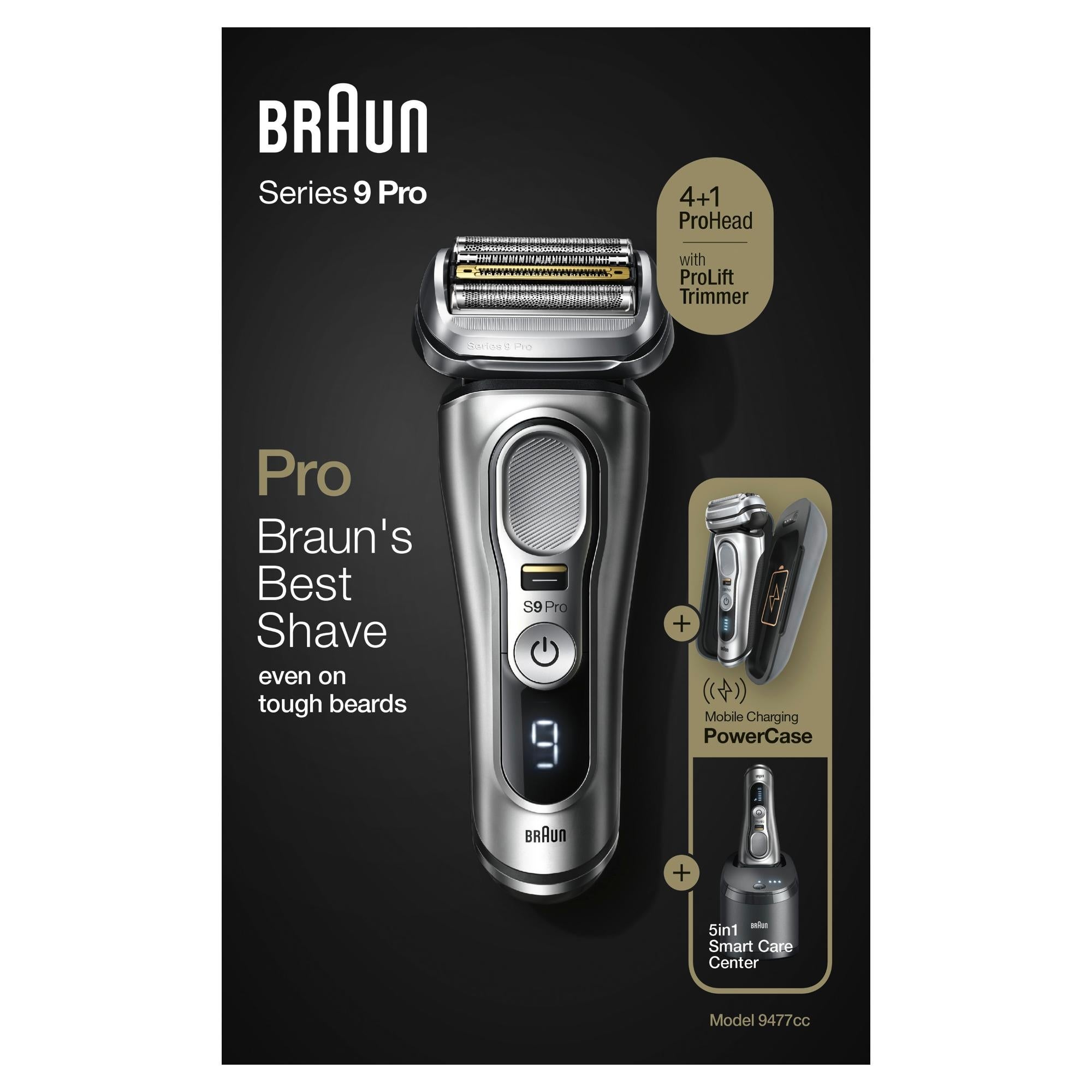 Braun Series 9 Pro 9466cc Elektrorasierer für Herren Wet & Dry