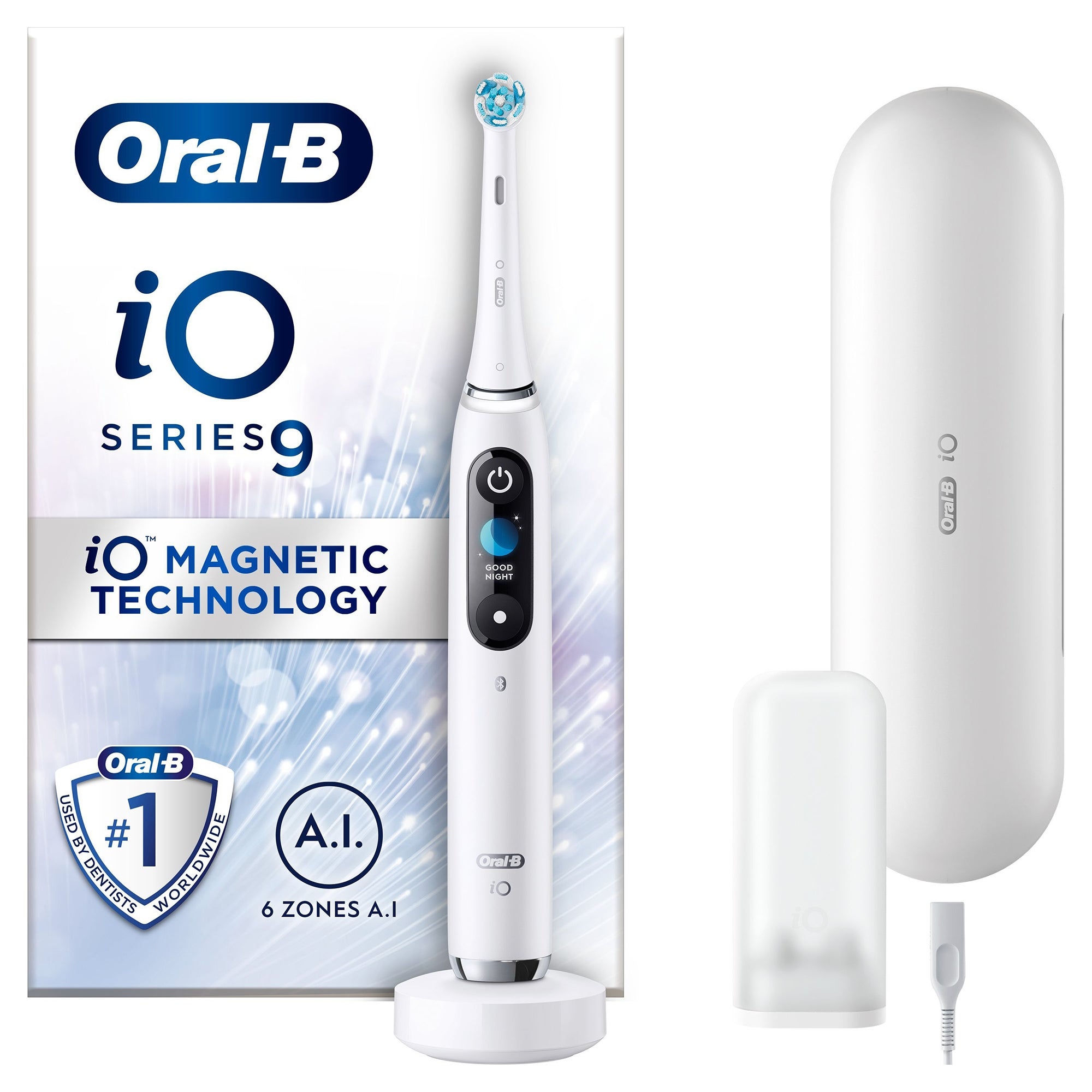 Oral-B iO Series 9 ホワイトアラバスター Oral B iO - 9 - Electric Toothbrush White Designed by Braun