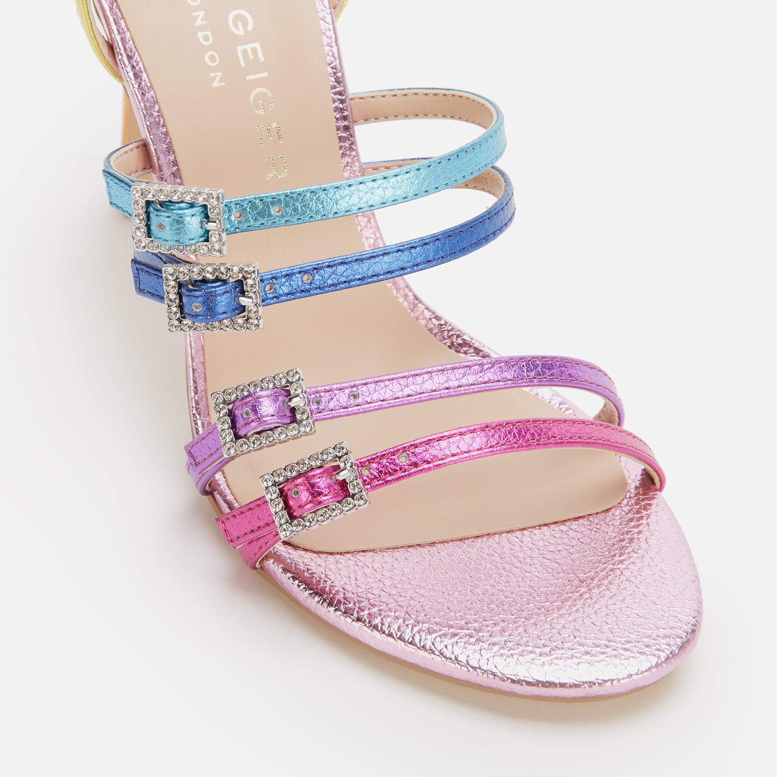 Kurt Geiger London Women's Pierra Leather Heeled Sandals - Mult/Other - UK  3 | Allsole