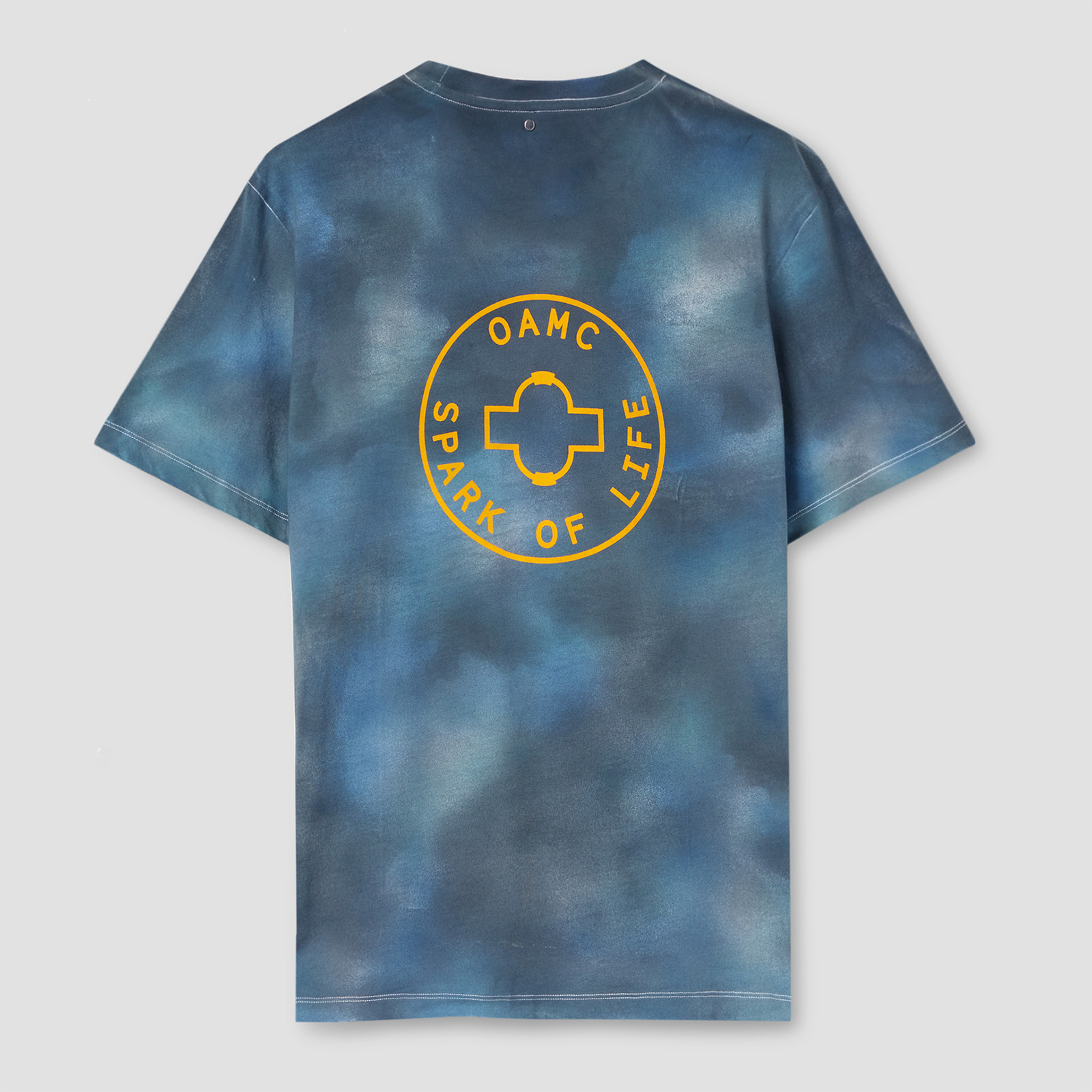 OAMC Men's Cloud Dye Spark Of Life T-Shirt - Teal - S | Coggles