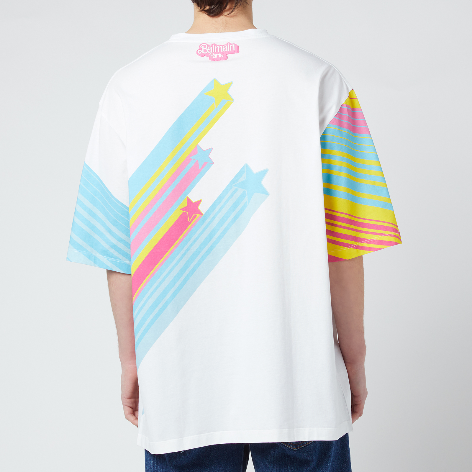 Balmain X Barbie Men's Oversized Printed T-Shirt - Multi - S Balmain X Barbie Men's Oversized Printed T-Shirt - Multi - S