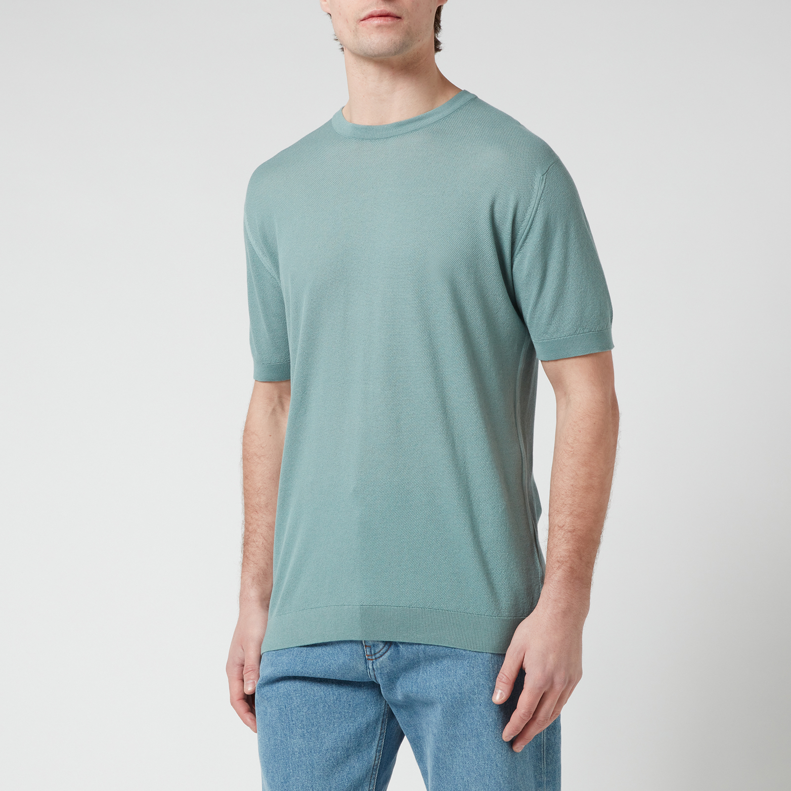 Tシャツ・カットソー JOHN SMEDLEY Men T Shirts PARK NAVY Blue John Smedley Tindall cotton jersey T-shirt John Smedley