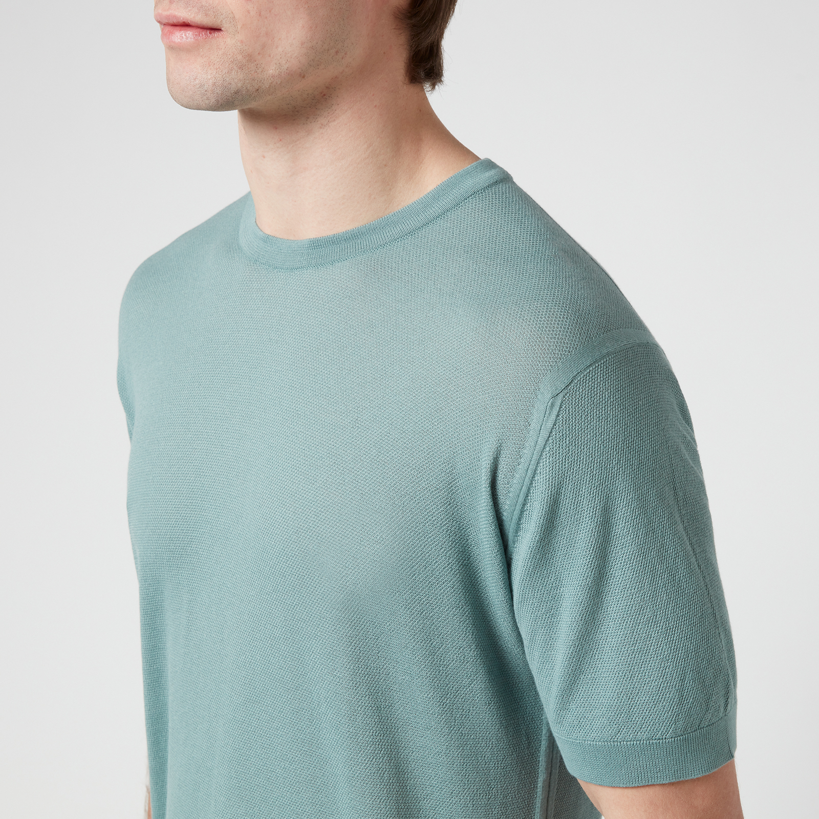 Tシャツ・カットソー JOHN SMEDLEY Men T Shirts BRADWELLLSPALM Green John Smedley T-Shirt - Green - Men | ROTHSSPALM | thebs.com