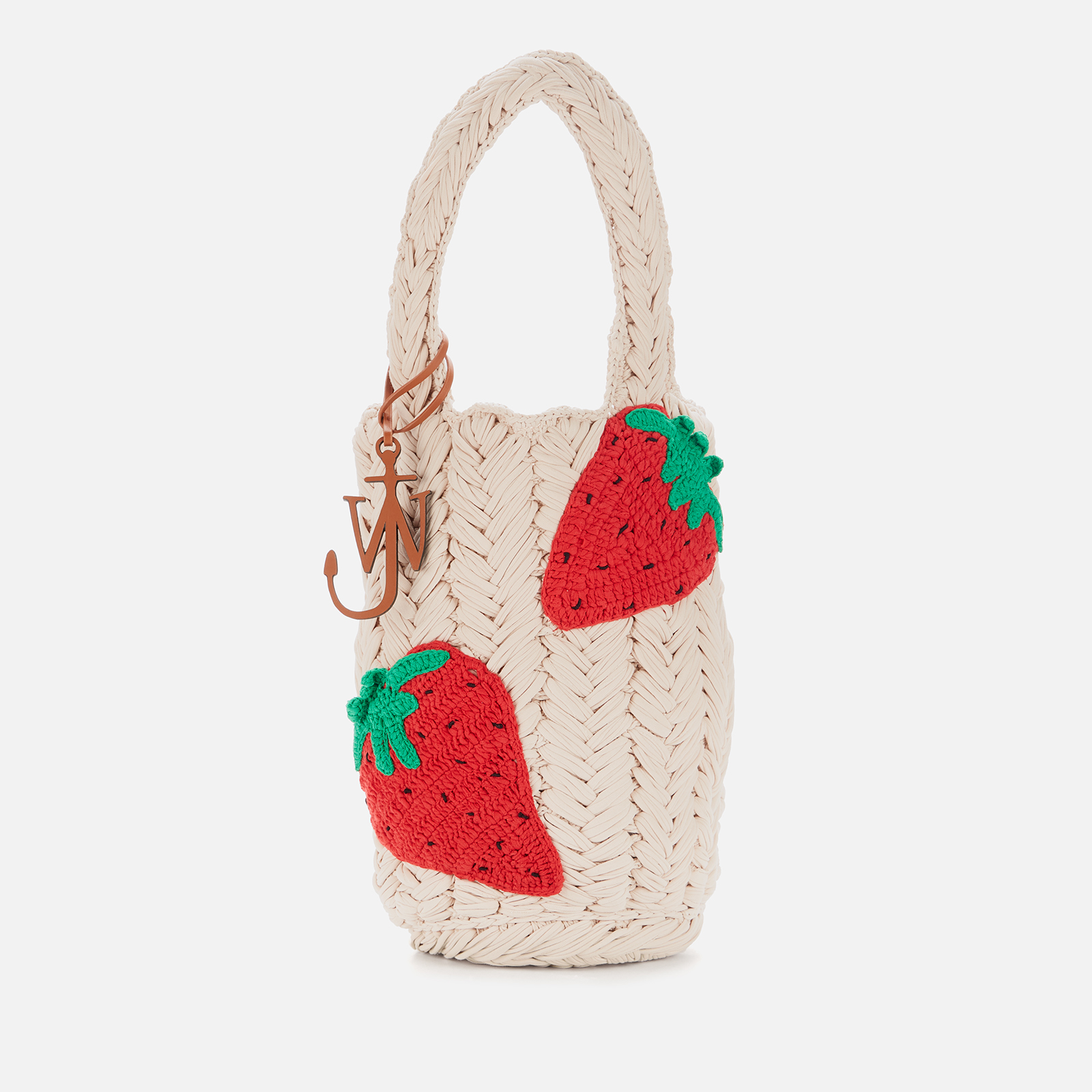 JW Anderson Women's Strawberry Knitted Shopper Bag - Natural