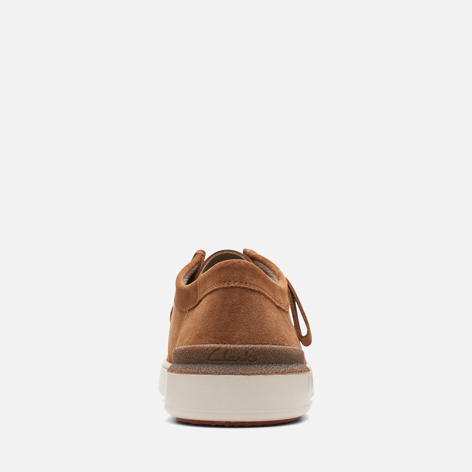 Clarks Men's Court Lite Wally Suede Shoes - Cognac - UK 7