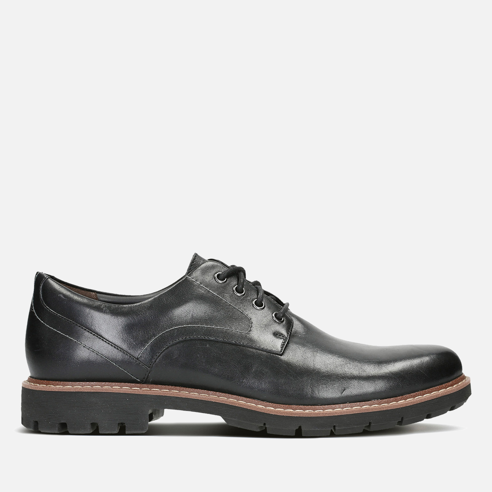 Clarks Men s Batcombe Hall Leather Derby Shoes Black UK 7 Allsole