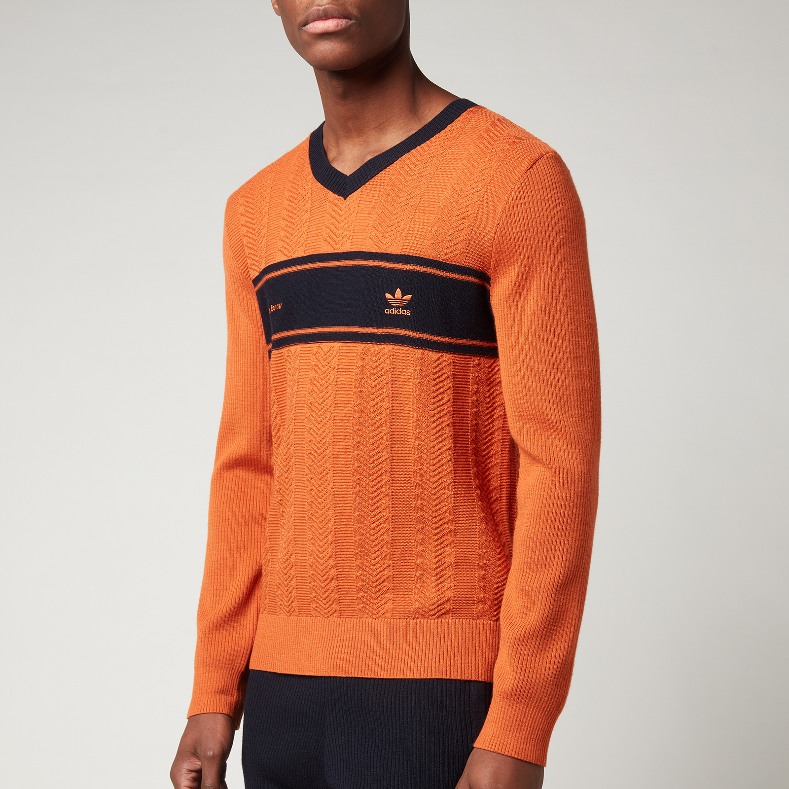 adidas X Wales Bonner Men s Knit Long Sleeve Top Orange Coggles