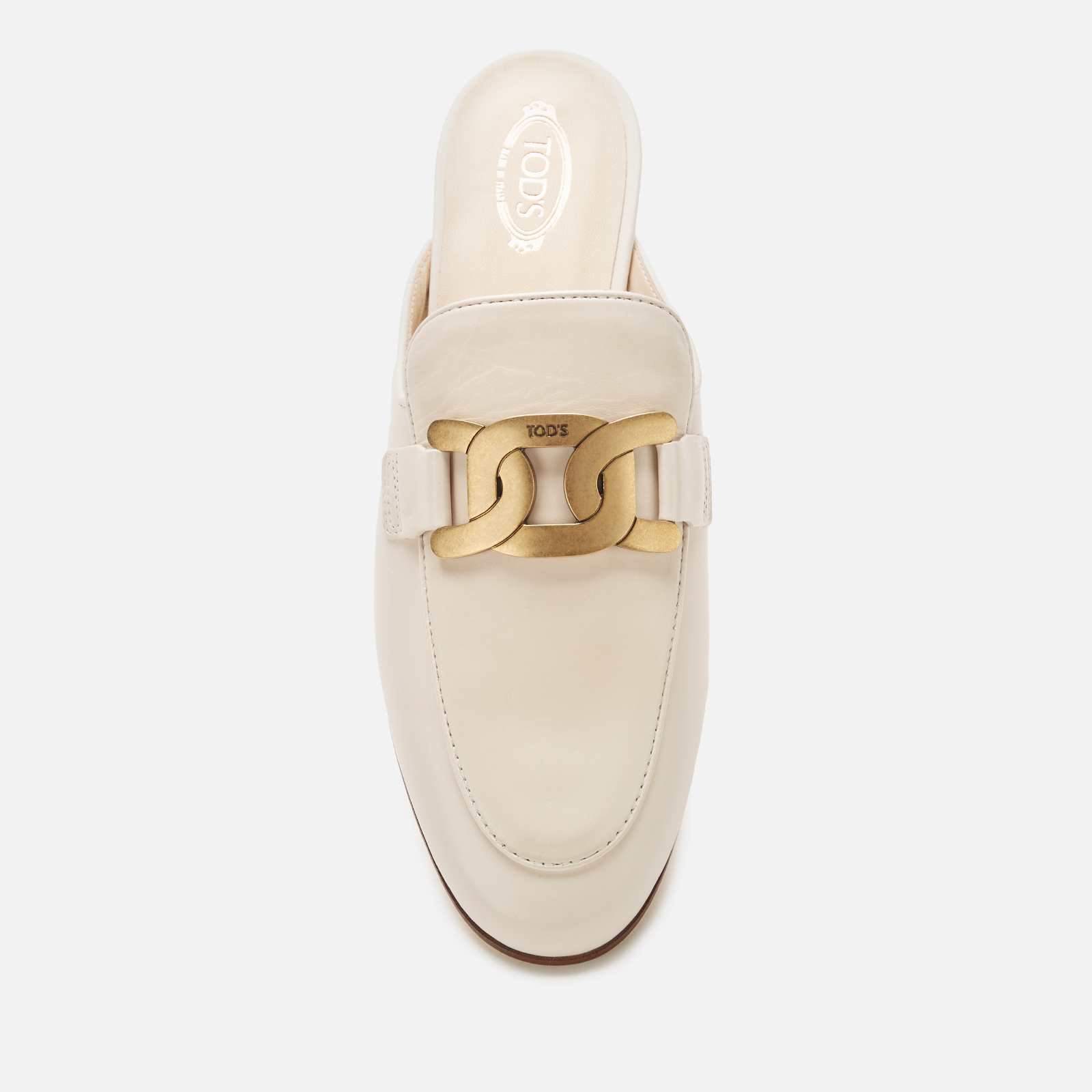 White cheap loafer slides