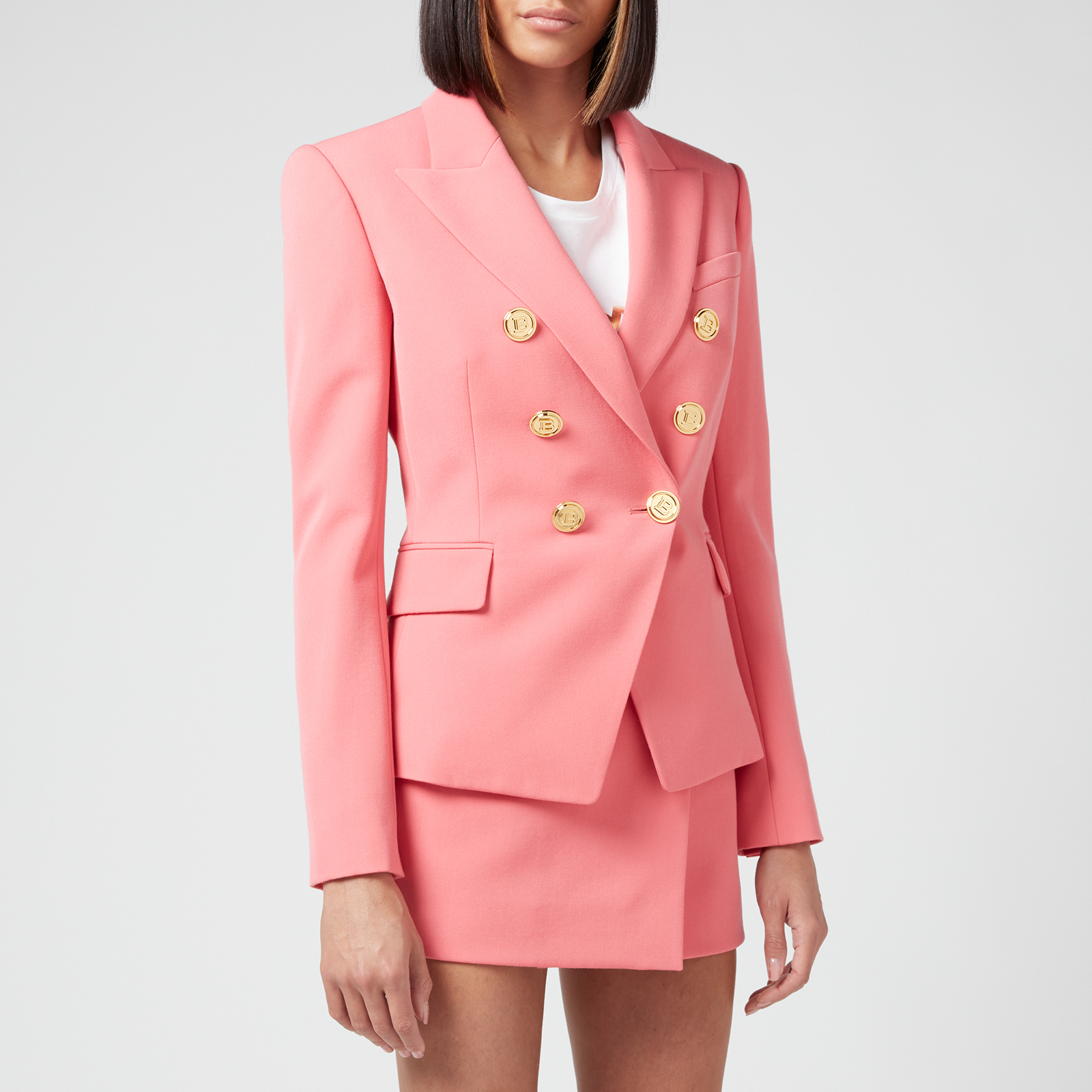 【関税込み】Balmain ピンク フリンジ テーラードジャケット 13491980-1294930161387138.jpg