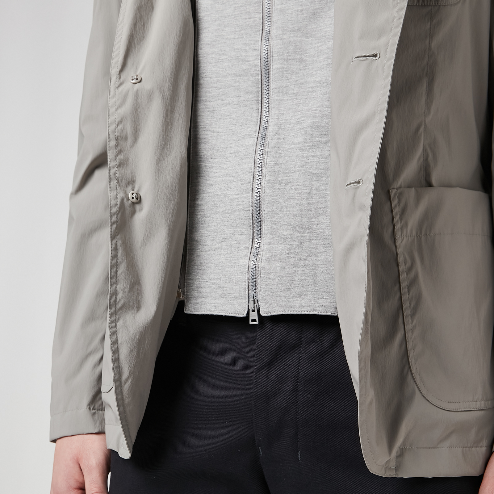 Herno Men's Nylon Stretch Blazer - Grigio Perla - 46/S | Coggles