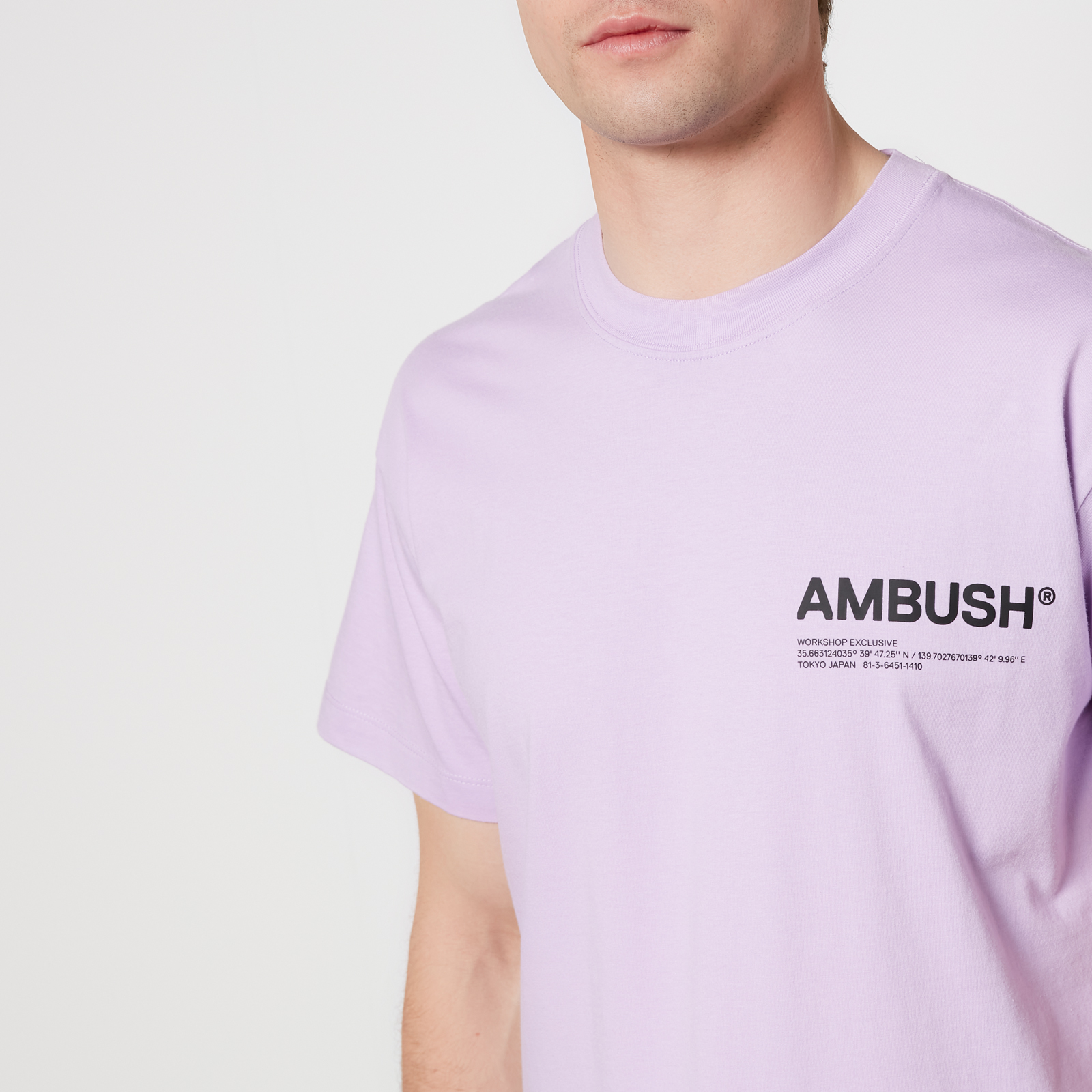 関送込*AMBUSH*ワークショップTシャツ AMBUSH Men's Jersey Workshop T-Shirt - Lavender - S | Coggles