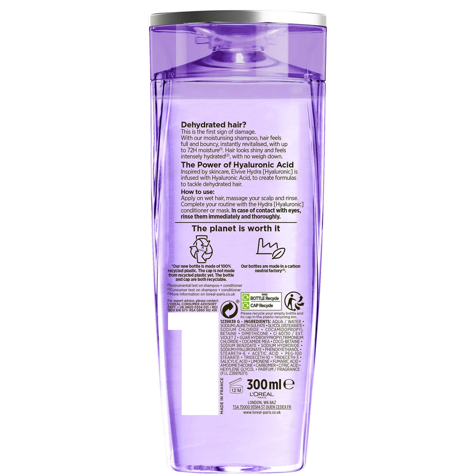 L‘Oréal Paris Elvital Hydra Hyaluronic Pflege-Set – Shampoo, Spülung & Serum Für Starke Feuchtigkeit