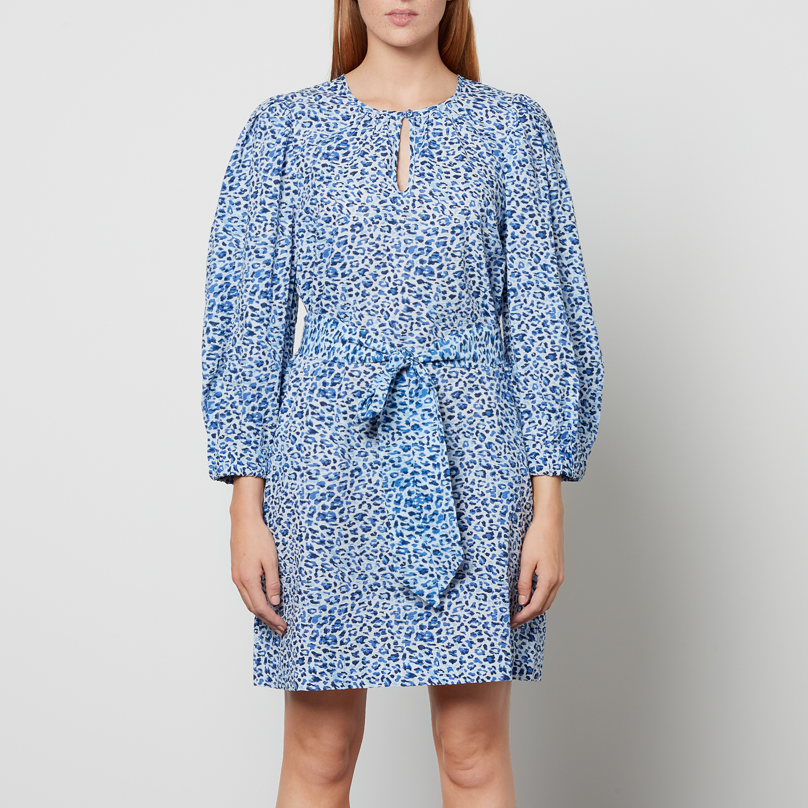 Baum Und Pferdgarten Women's Aiki Mini Dress - Light Blu Leo