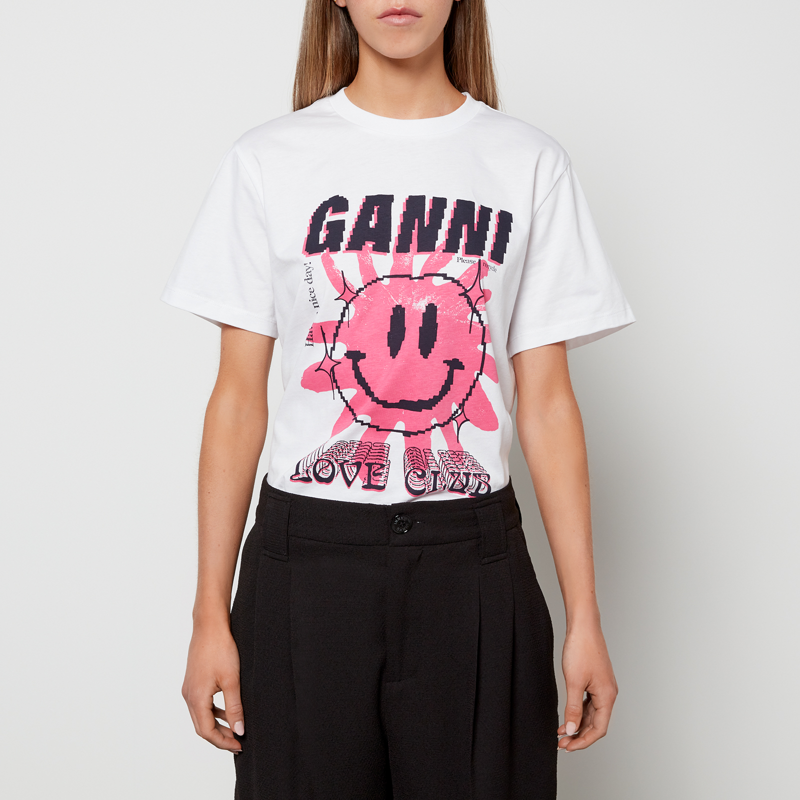 Chalk Pink Pink Heavy Cotton Drop Shoulder Heart T-shirt
