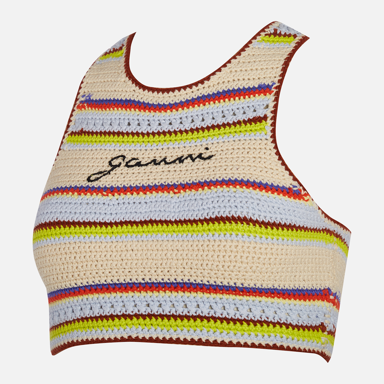 Ganni Women's Crochet Swimwear Top - Multicolour - EU 34/UK