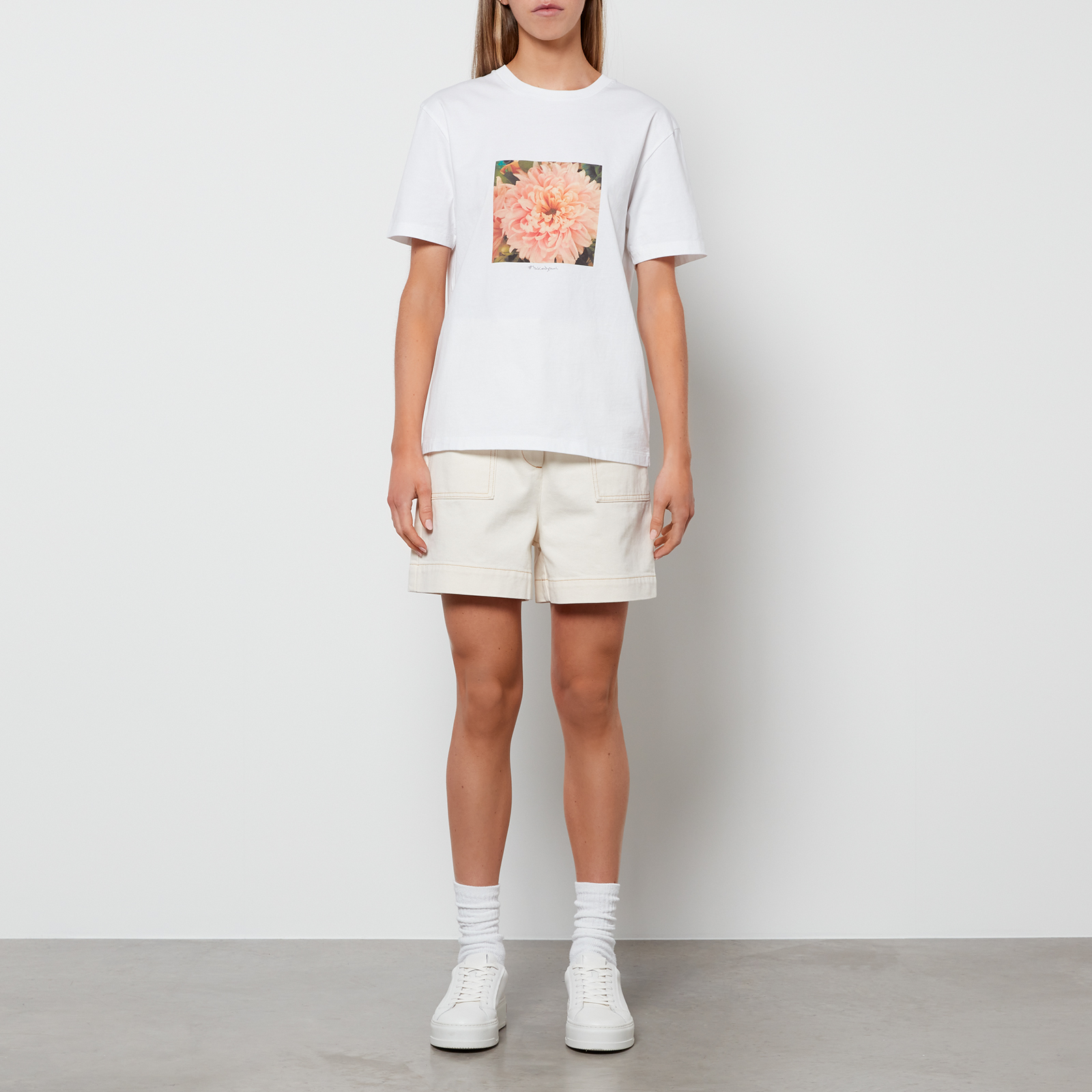 PS Paul Smith Women's Denim Shorts - White - IT 40/UK 8