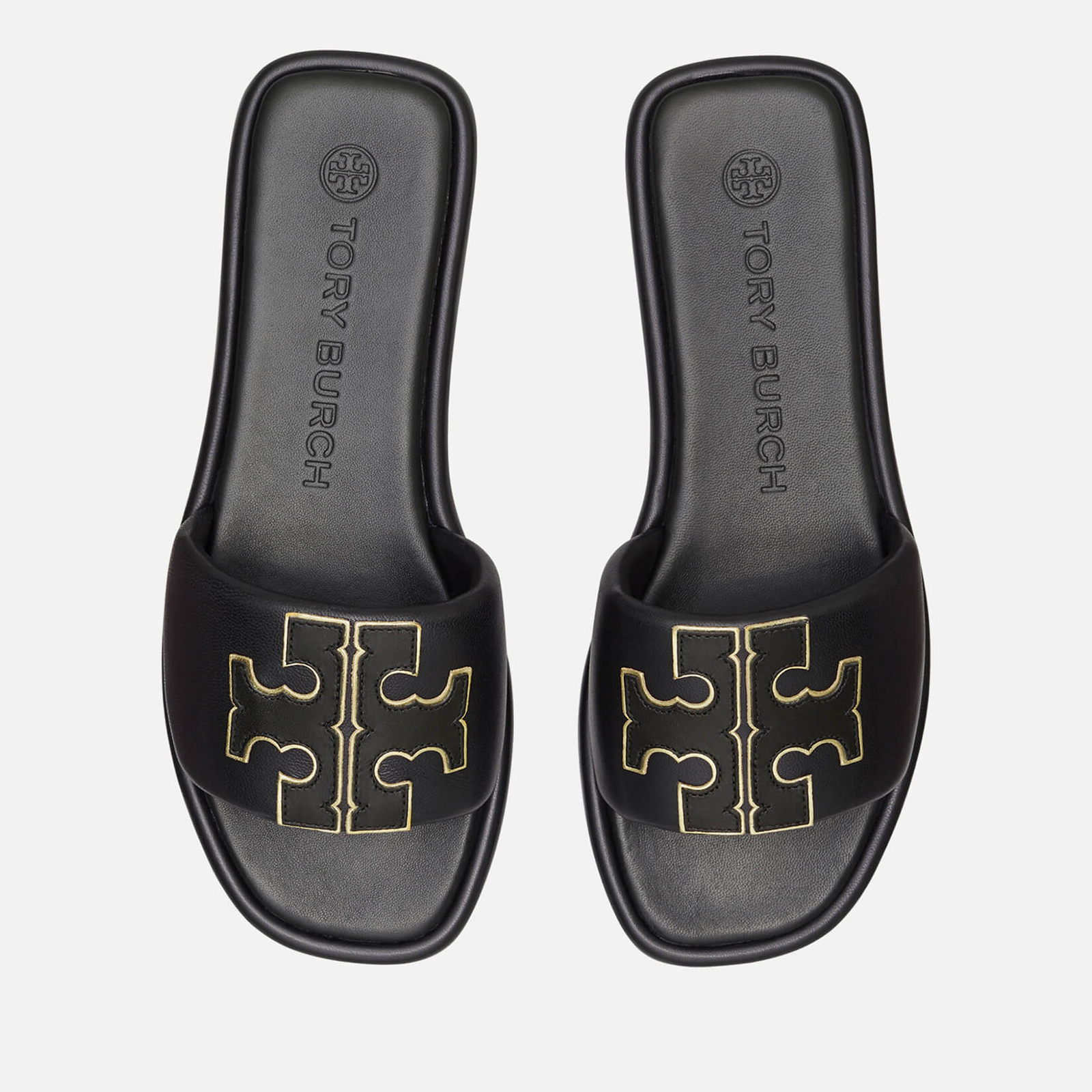 Tory burch lina discount slide black size 9