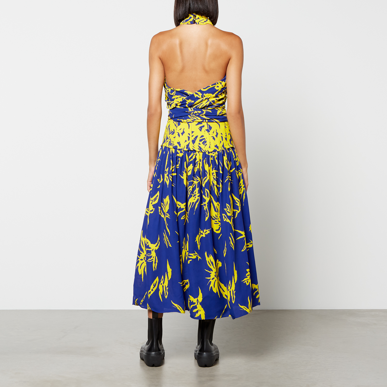 Proenza Schouler Women s Degrade Floral Halter Dress Cobalt Mult