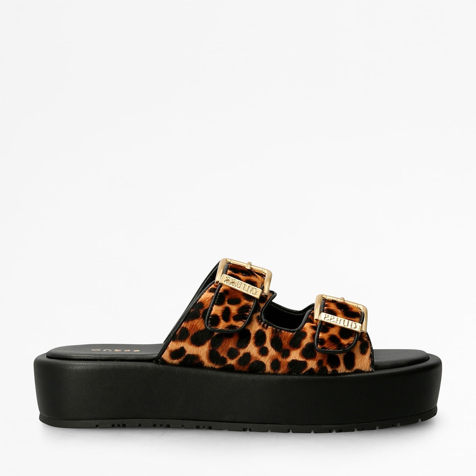 Leopard on sale flatform sandals